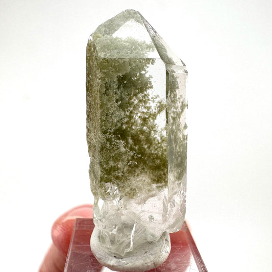 Chlorite Quartz | green phantom quartz crystal, mineral specimen