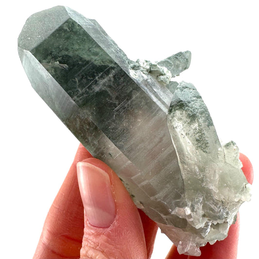 Chlorite Quartz | green phantom quartz crystal, mineral specimen
