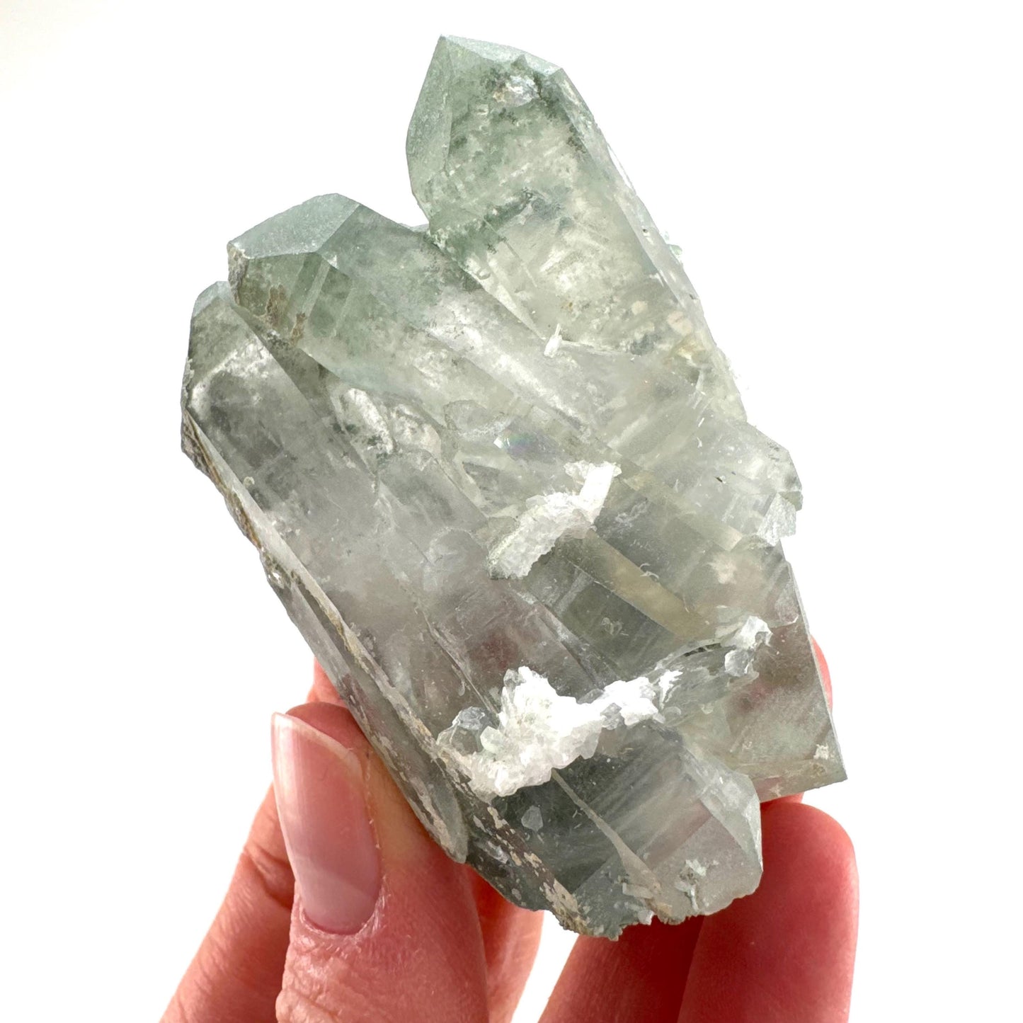 Chlorite Quartz | green phantom quartz crystal, mineral specimen