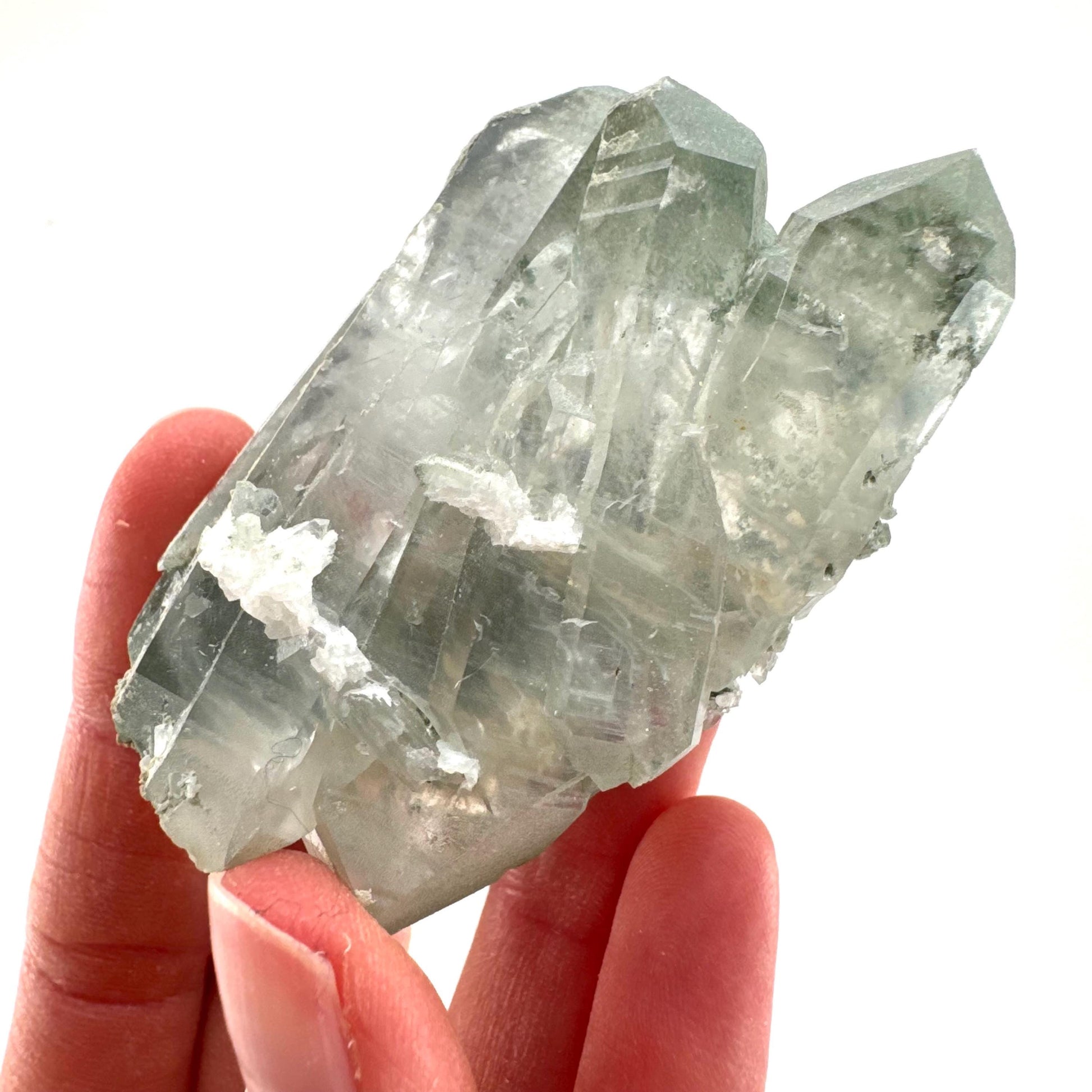 Chlorite Quartz | green phantom quartz crystal, mineral specimen