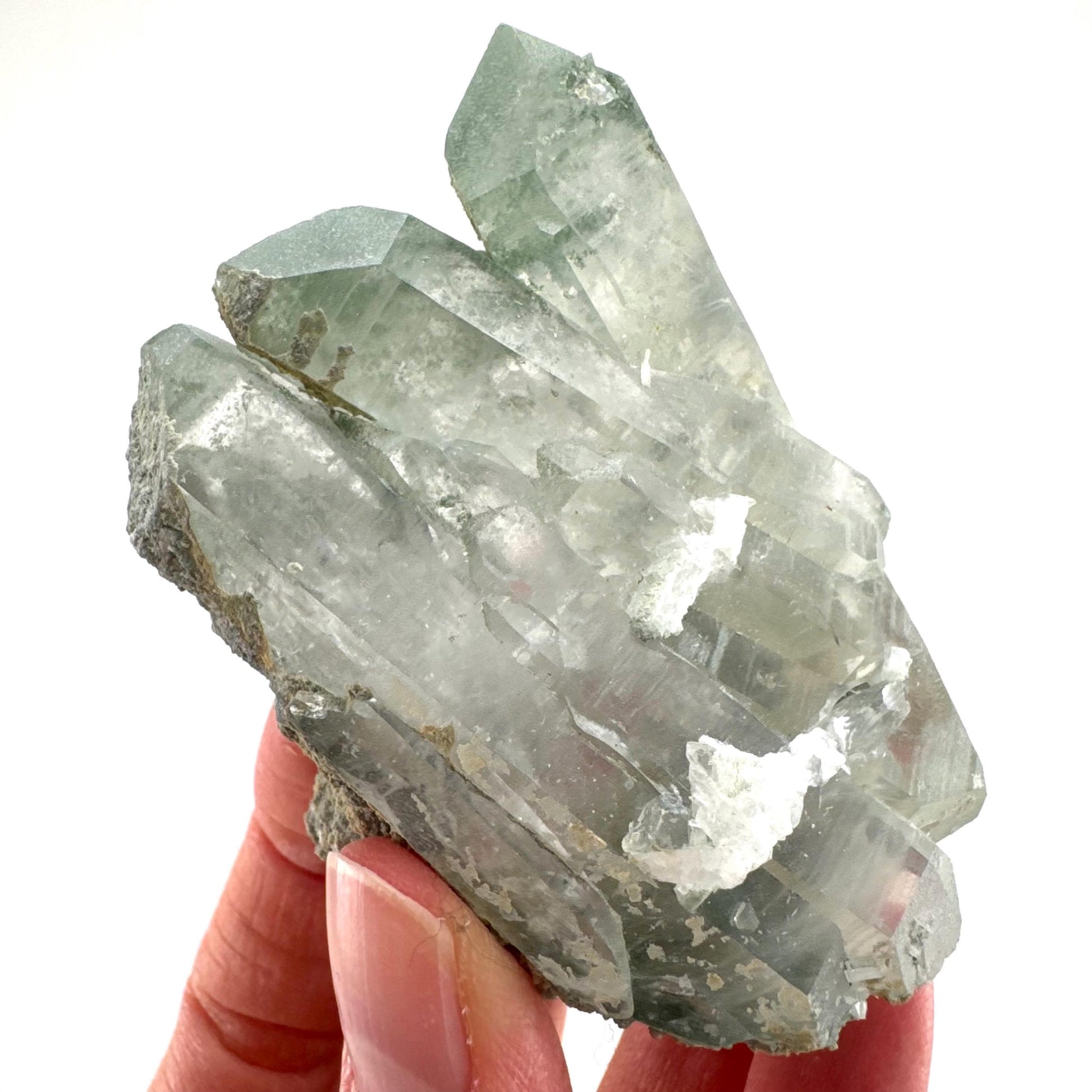 Chlorite Quartz | green phantom quartz crystal, mineral specimen