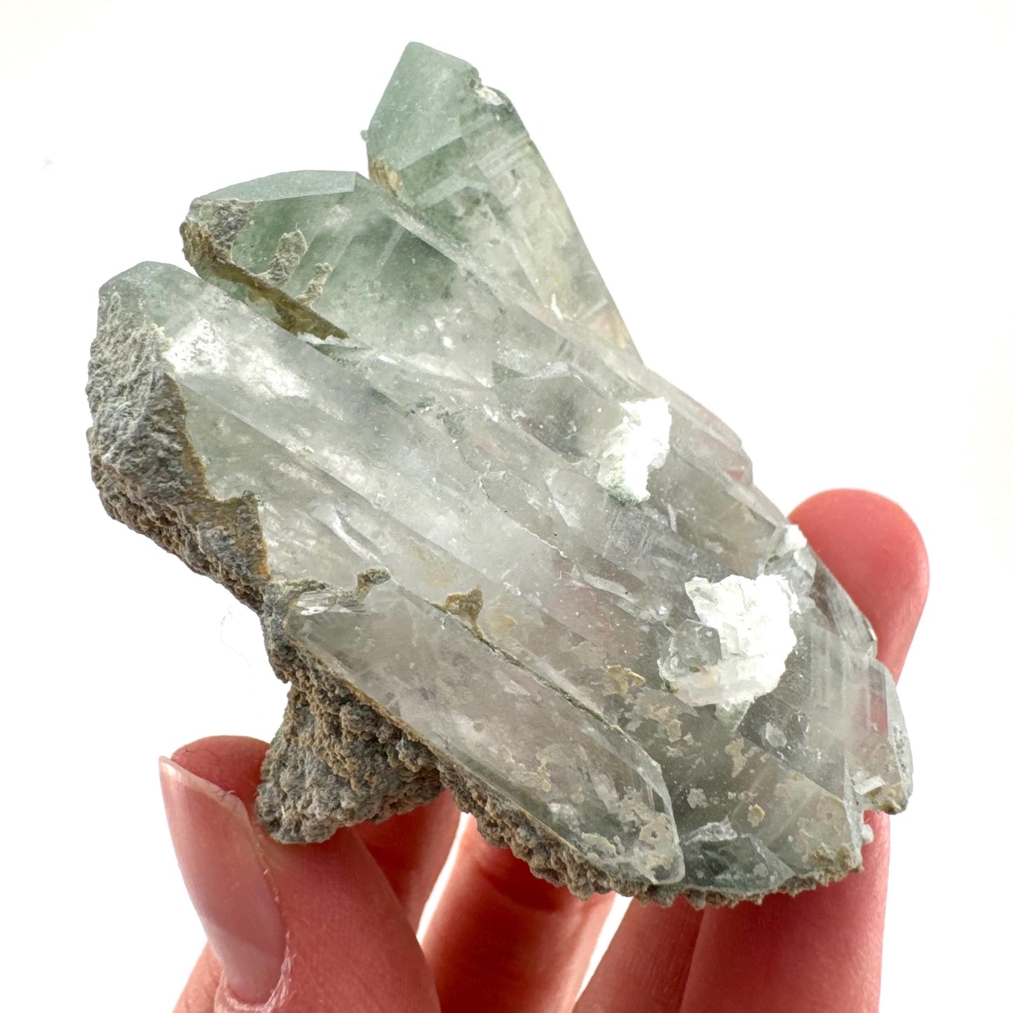 Chlorite Quartz | green phantom quartz crystal, mineral specimen