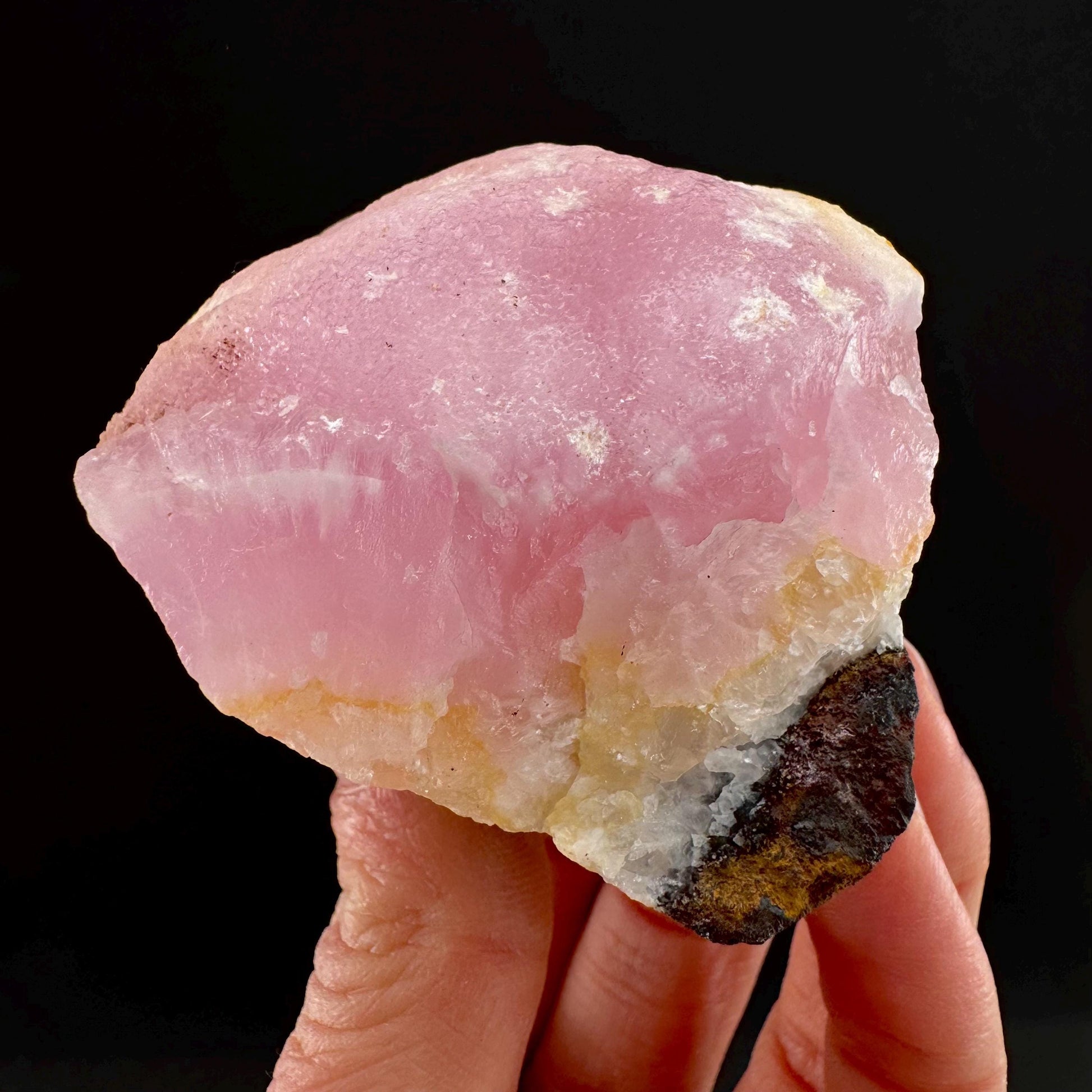 Pink Aragonite | natural crystal cluster, mineral specimen