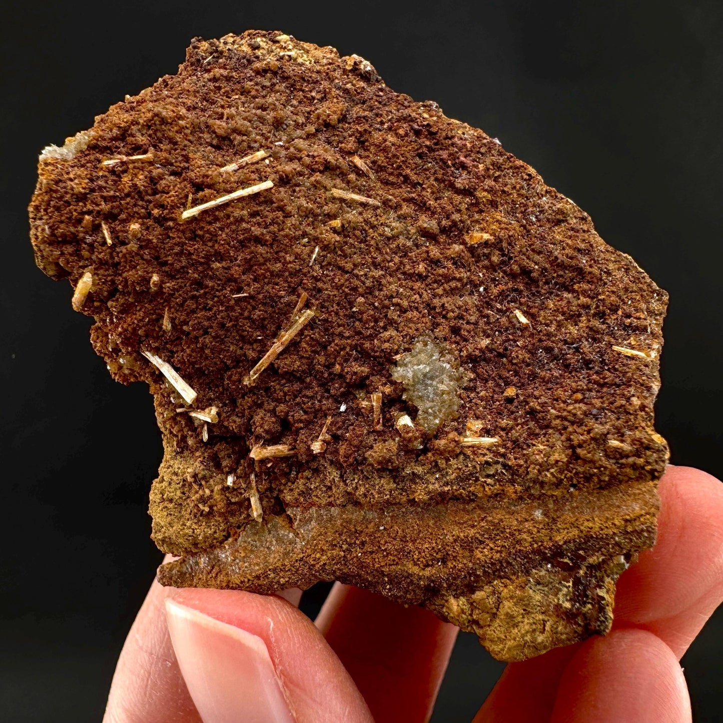 Legrandite | yellow crystal on matrix, rare mineral specimen