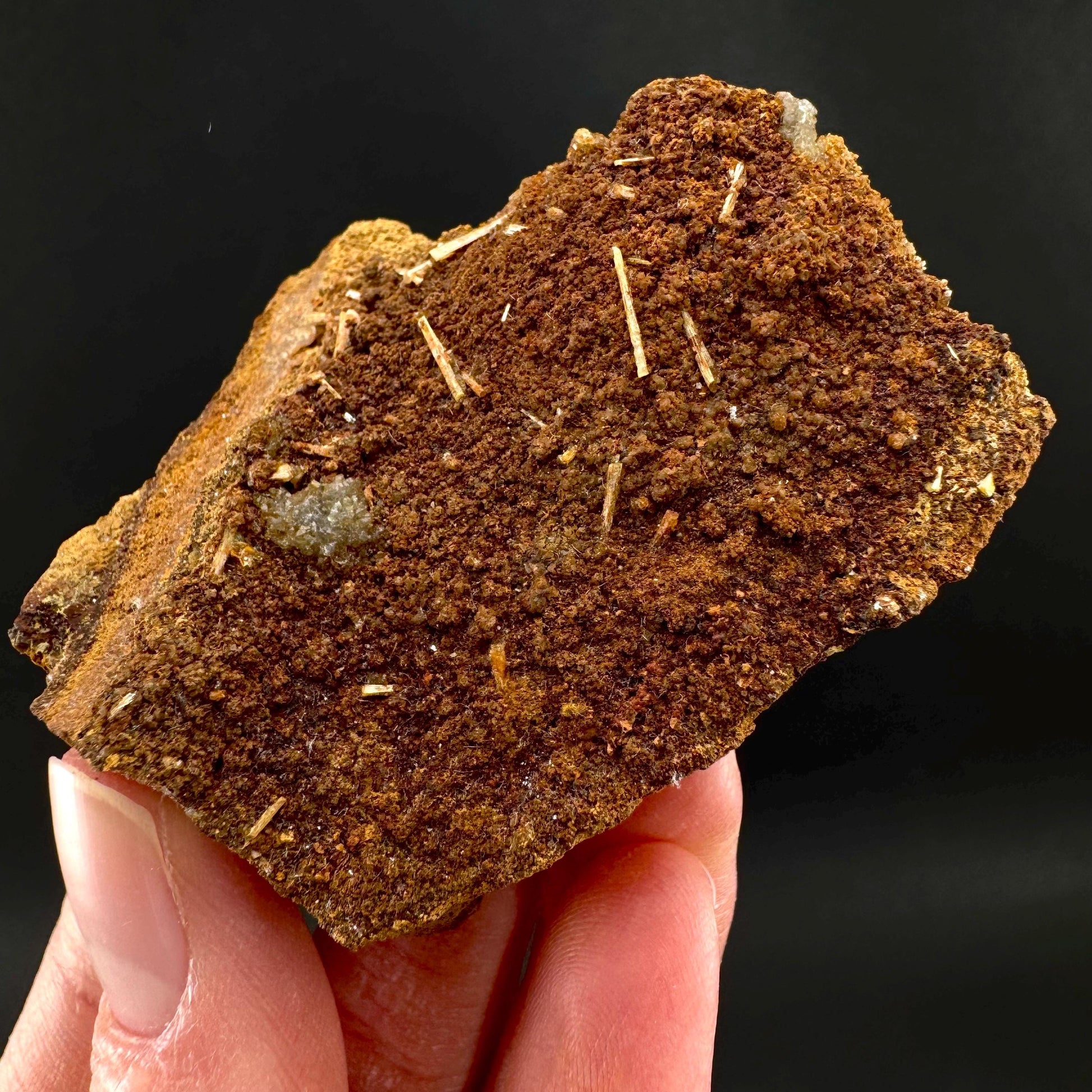 Legrandite | yellow crystal on matrix, rare mineral specimen