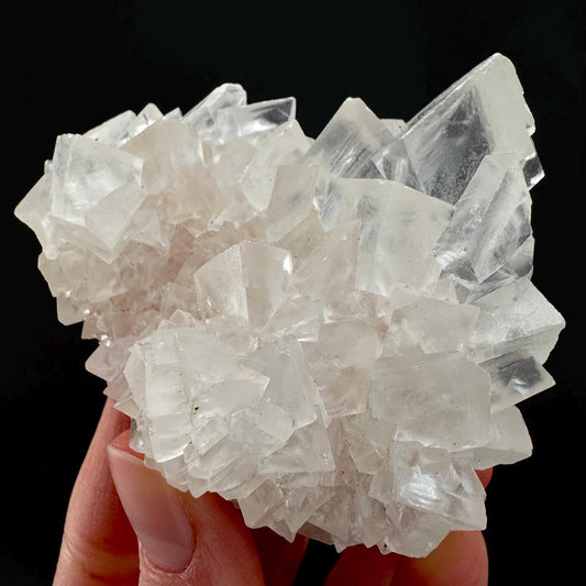 Ice Calcite | clear crystal cluster, raw natural mineral specimen