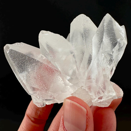 Ice Calcite | clear crystal cluster, raw natural mineral specimen