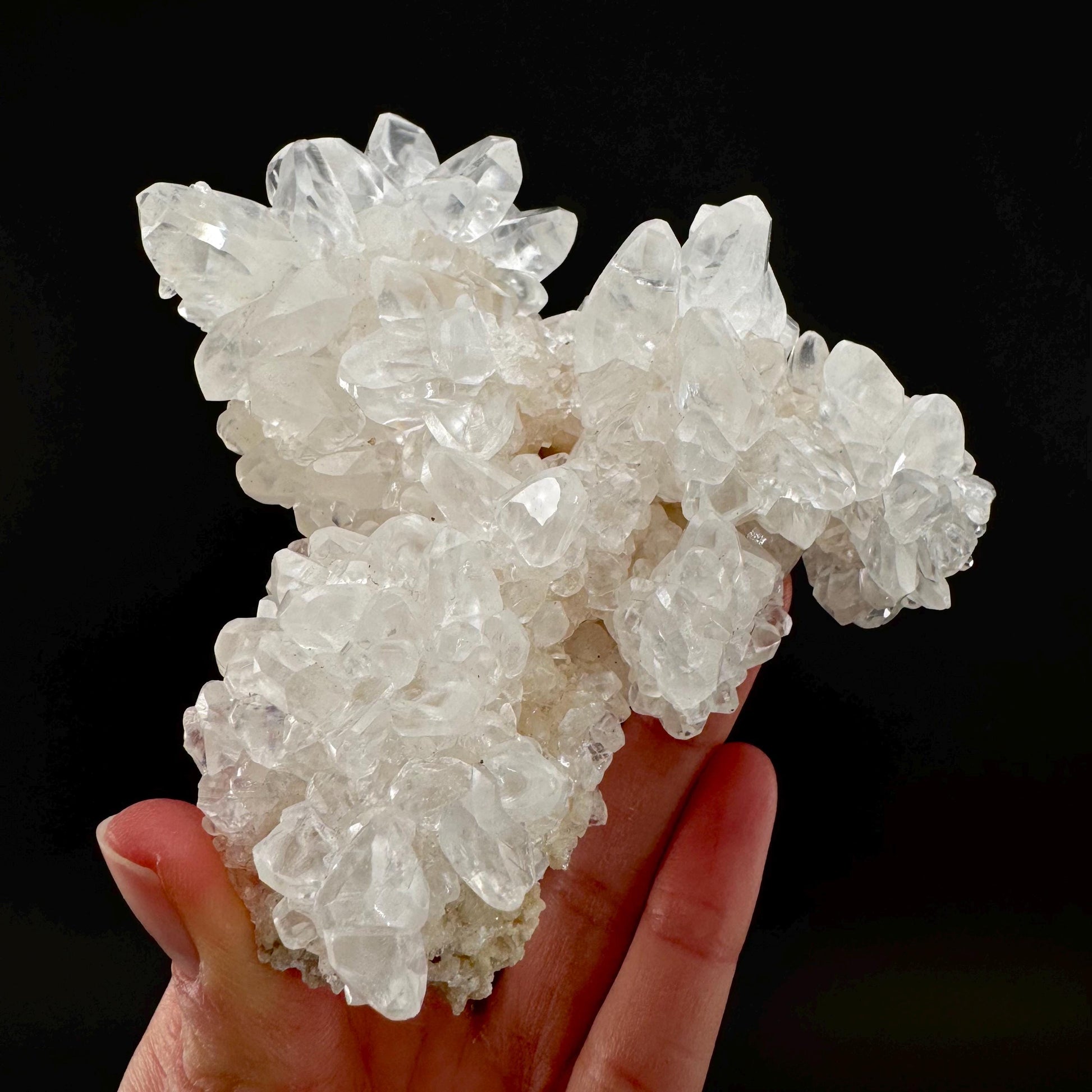Ice Calcite | clear crystal cluster, raw natural mineral specimen