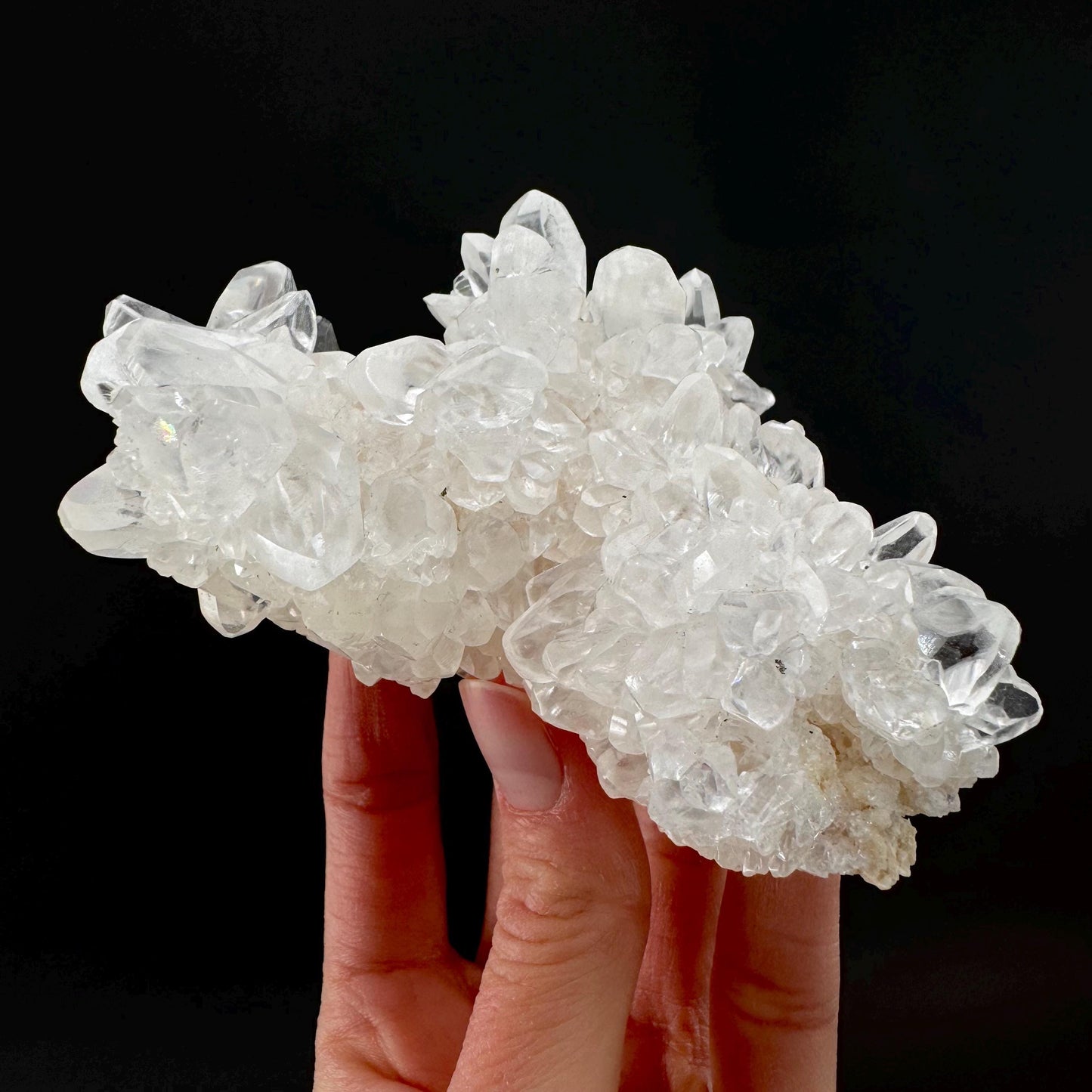 Ice Calcite | clear crystal cluster, raw natural mineral specimen