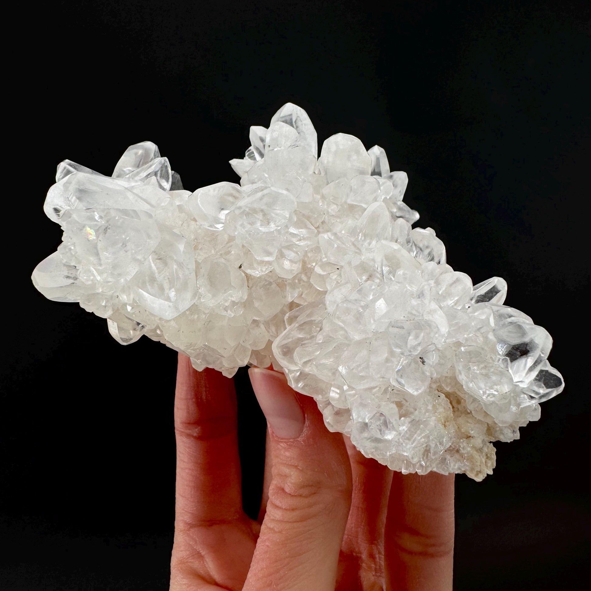 Ice Calcite | clear crystal cluster, raw natural mineral specimen