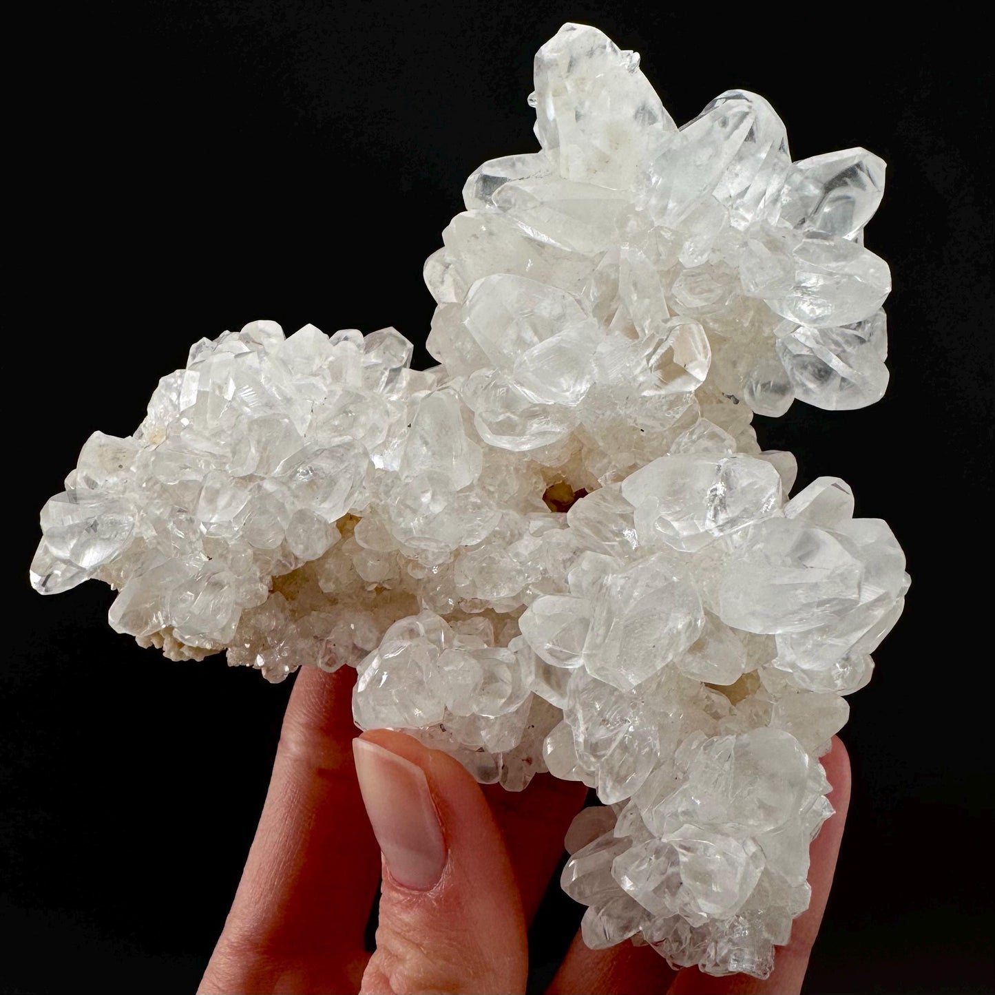Ice Calcite | clear crystal cluster, raw natural mineral specimen