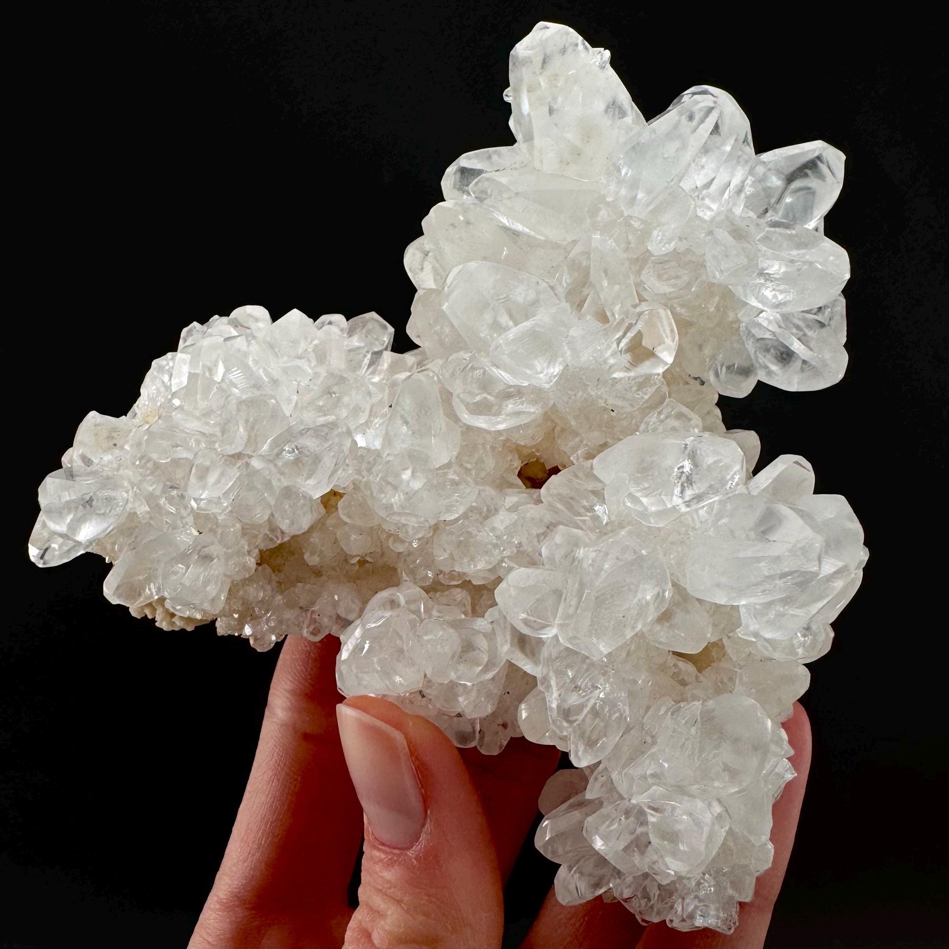Ice Calcite | clear crystal cluster, raw natural mineral specimen