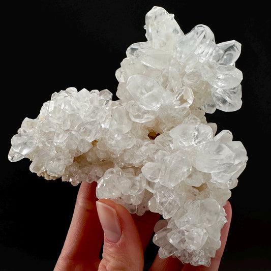 Ice Calcite | clear crystal cluster, raw natural mineral specimen