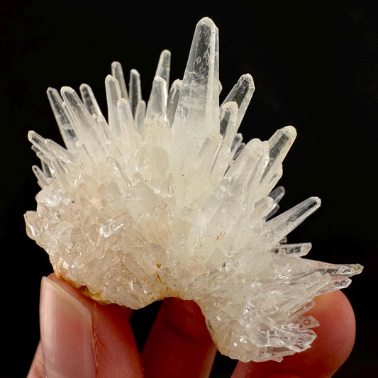 Hedgehog Calcite | clear Scalenohedral crystal cluster, raw natural mineral specimen