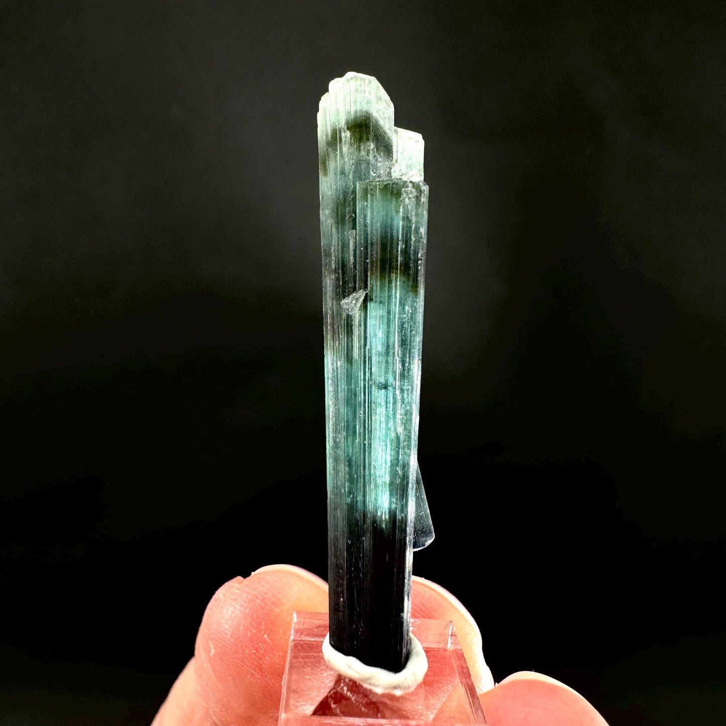 Indicolite Tourmaline Crystal | Natural Blue-Green Mineral Specimen from Pakistan