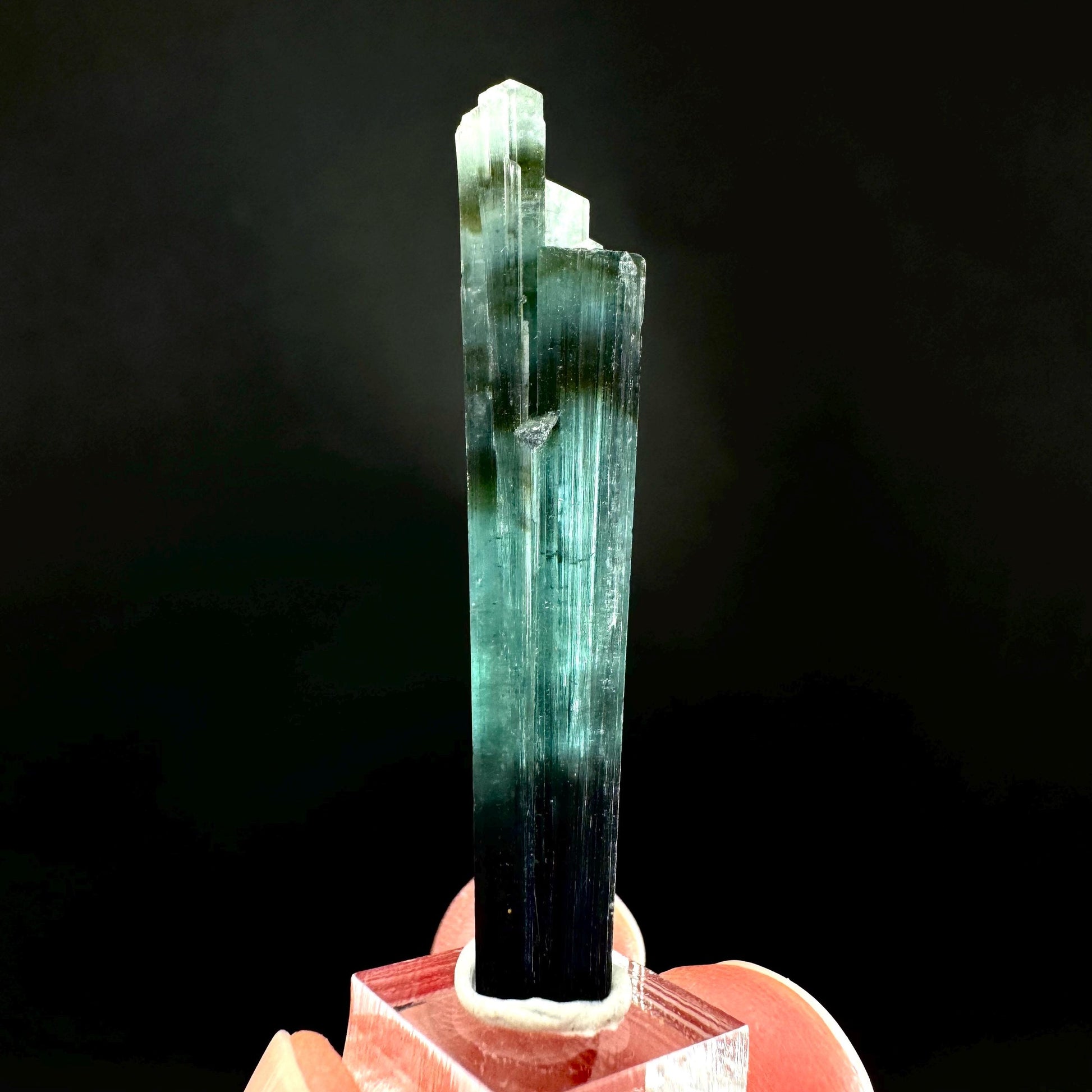 Indicolite Tourmaline Crystal | Natural Blue-Green Mineral Specimen from Pakistan