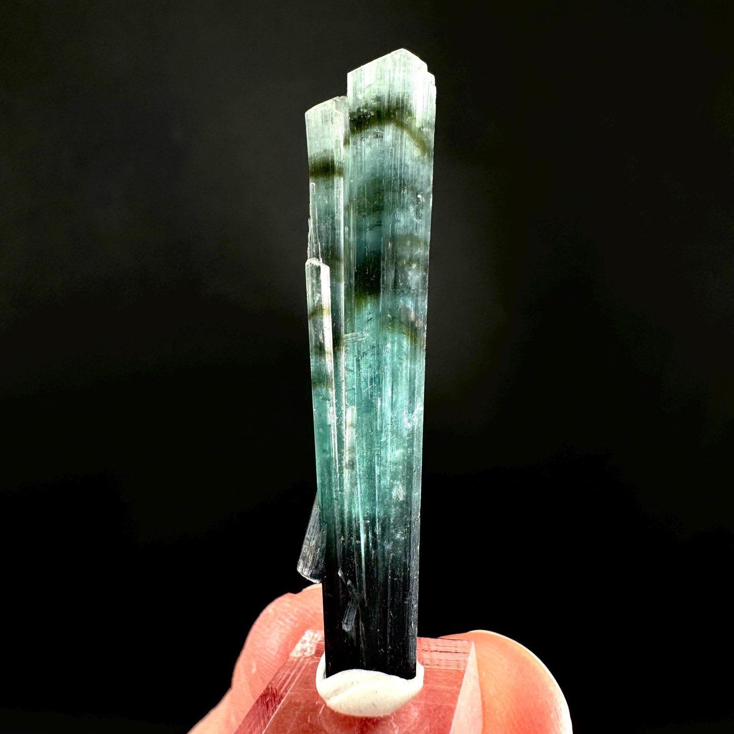 Indicolite Tourmaline Crystal | Natural Blue-Green Mineral Specimen from Pakistan
