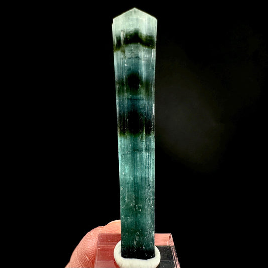 Indicolite Tourmaline Crystal | Natural Blue-Green Mineral Specimen from Pakistan