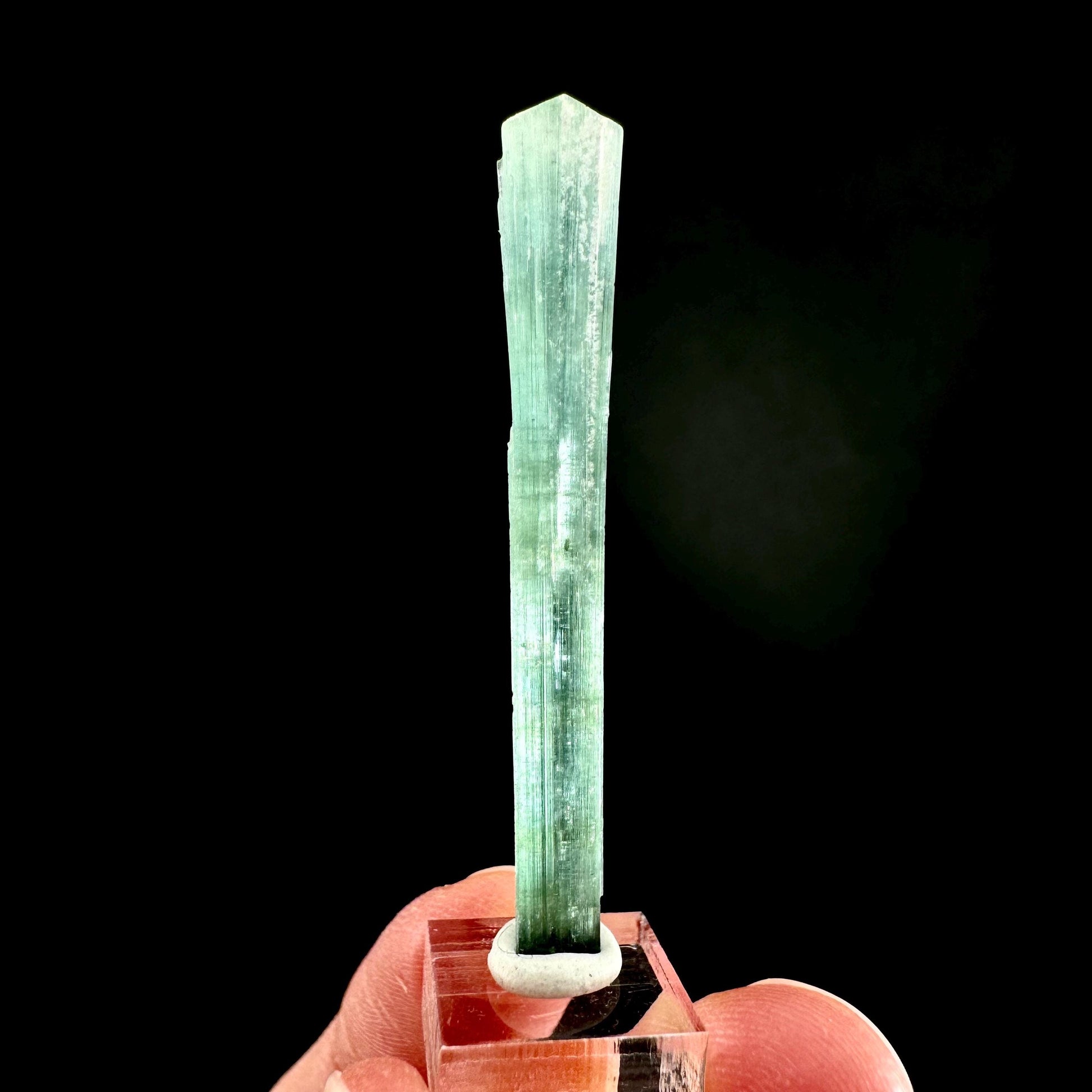 Indicolite Tourmaline Crystal | Natural Blue-Green Mineral Specimen from Pakistan