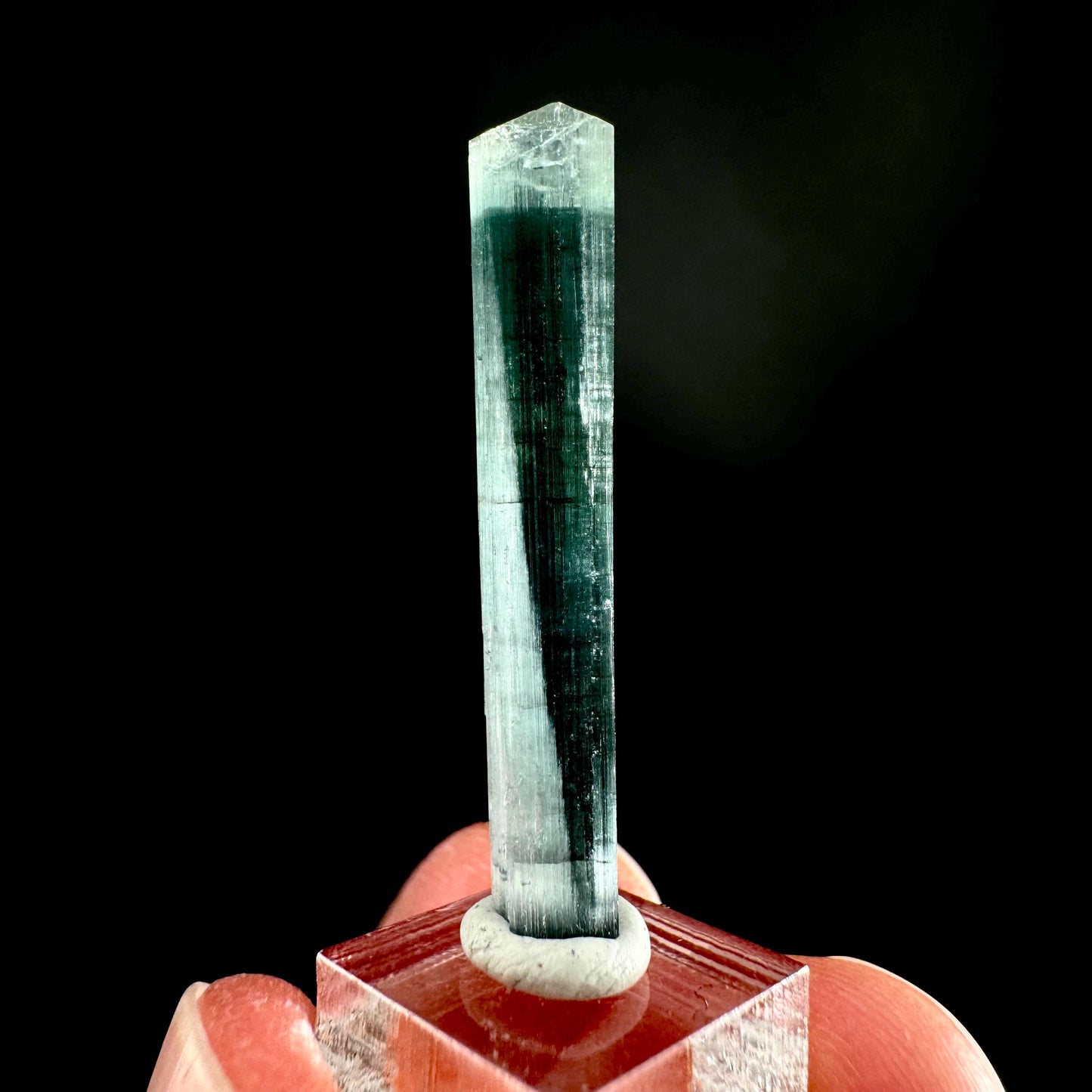 Indicolite Tourmaline Crystal | Natural Blue-Green Mineral Specimen from Pakistan