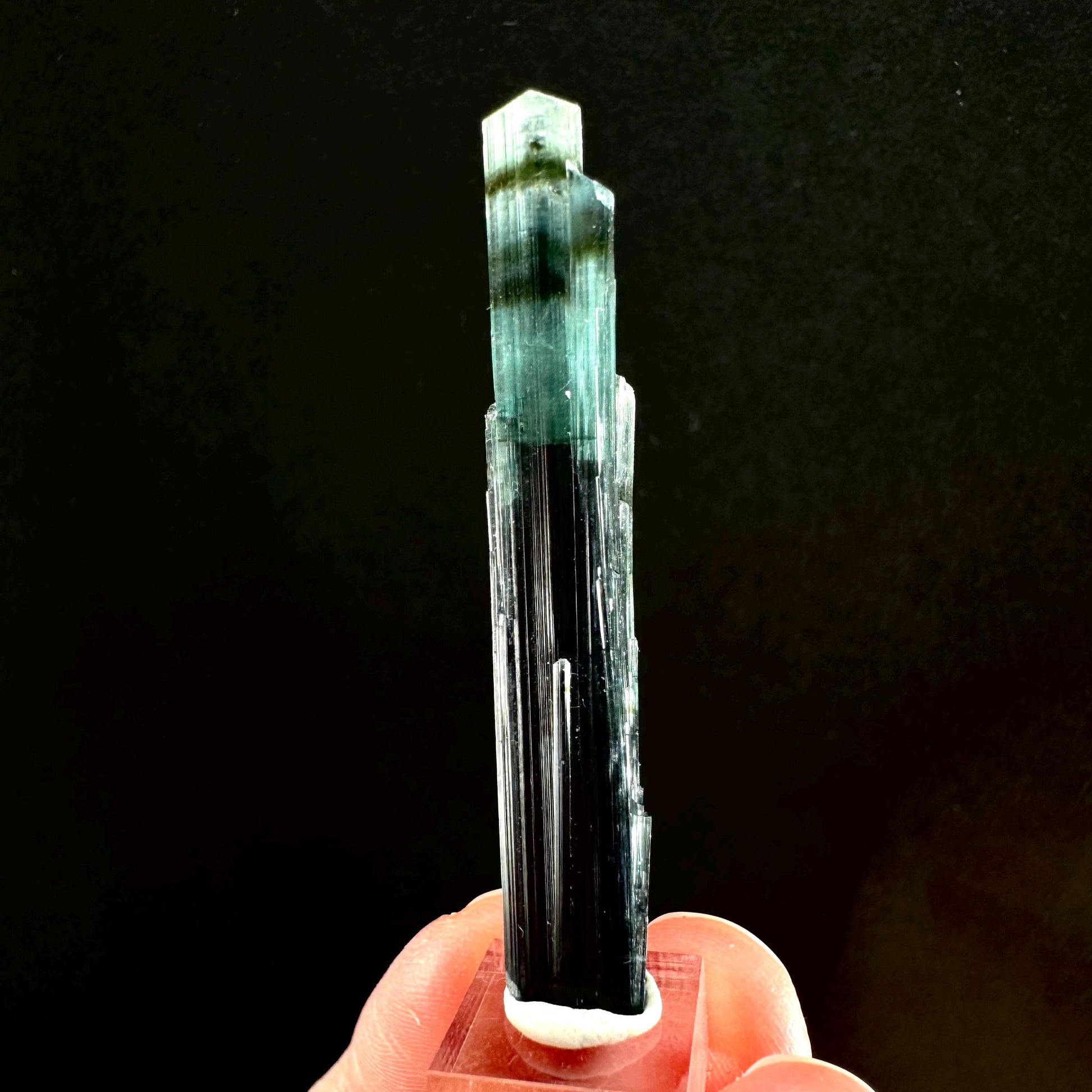 Indicolite Tourmaline Crystal | Natural Blue-Green Mineral Specimen from Pakistan