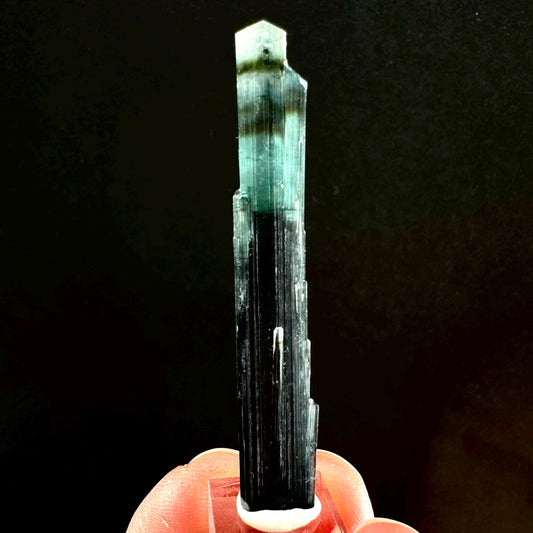 Indicolite Tourmaline Crystal | Natural Blue-Green Mineral Specimen from Pakistan