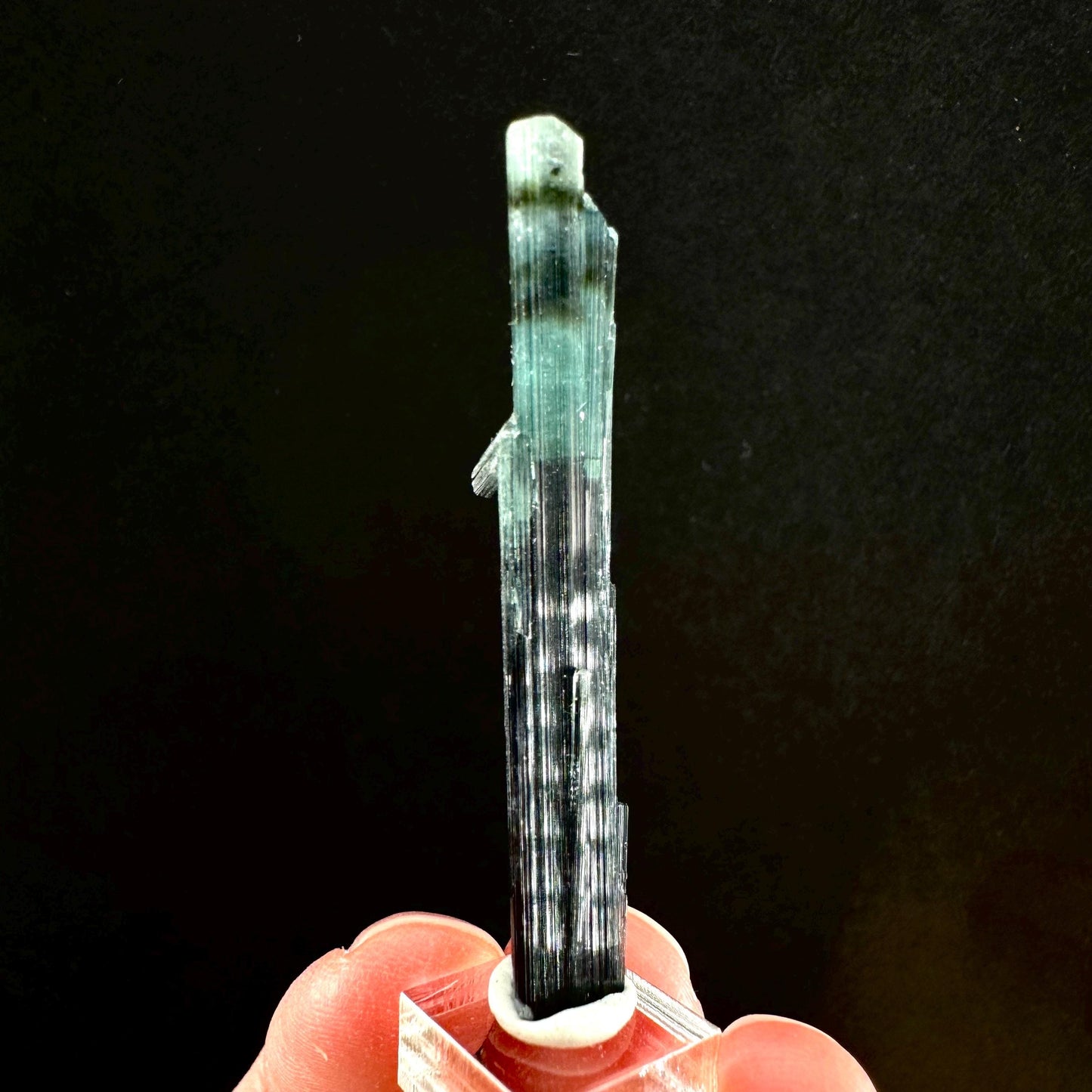 Indicolite Tourmaline Crystal | Natural Blue-Green Mineral Specimen from Pakistan