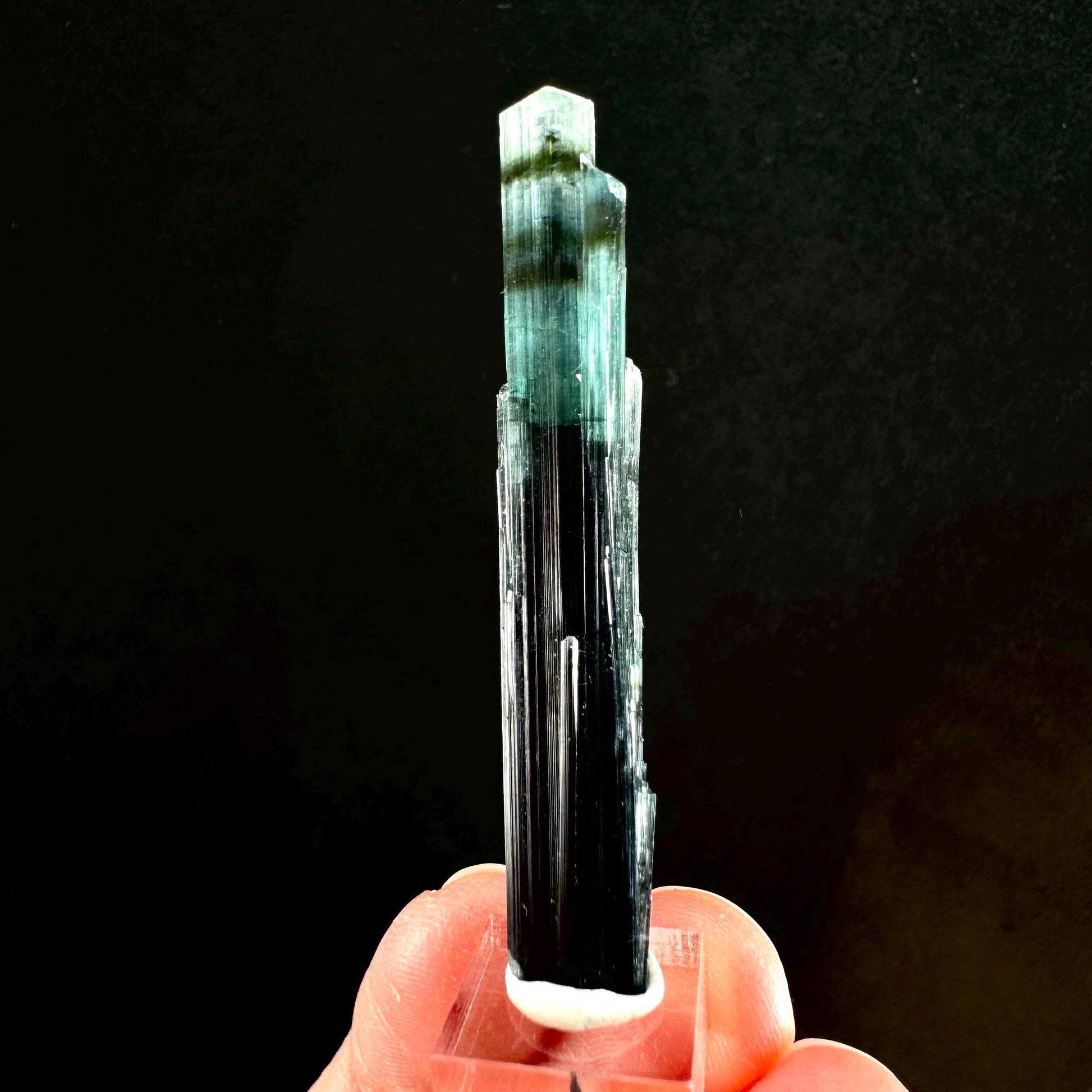 Indicolite Tourmaline Crystal | Natural Blue-Green Mineral Specimen from Pakistan