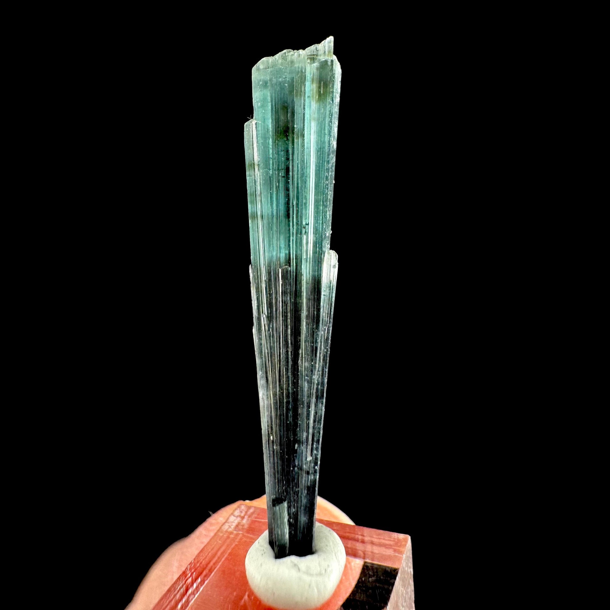 Indicolite Tourmaline Crystal | Natural Blue-Green Mineral Specimen from Pakistan