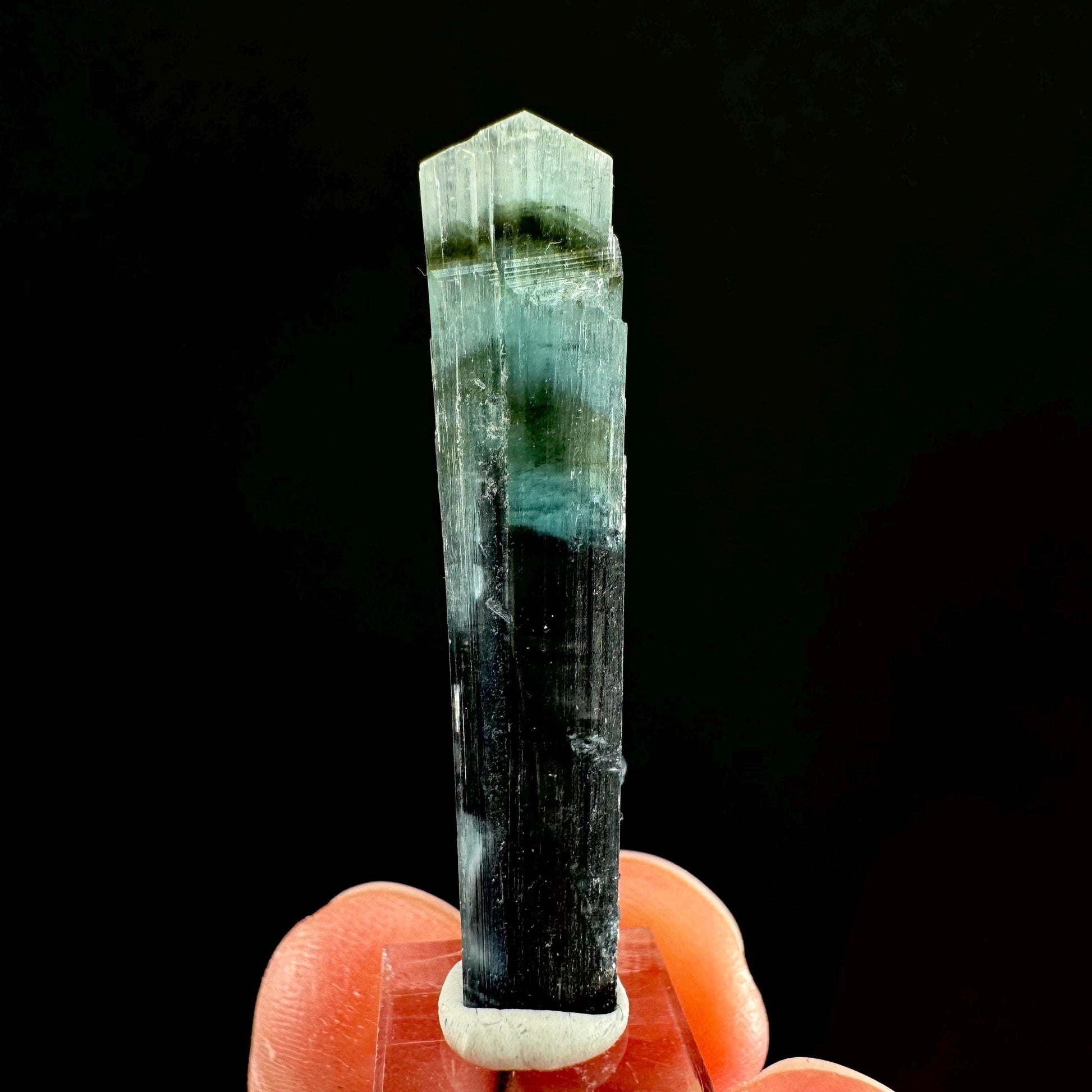 Indicolite Tourmaline Crystal | Natural Blue-Green Mineral Specimen from Pakistan
