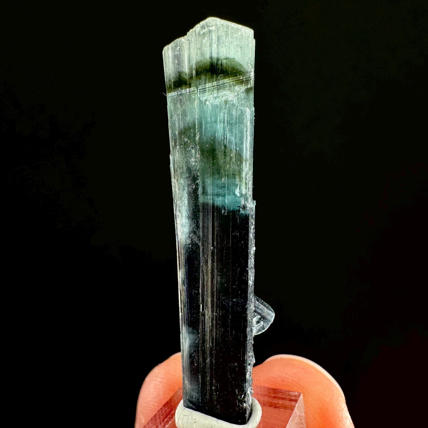 Indicolite Tourmaline Crystal | Natural Blue-Green Mineral Specimen from Pakistan