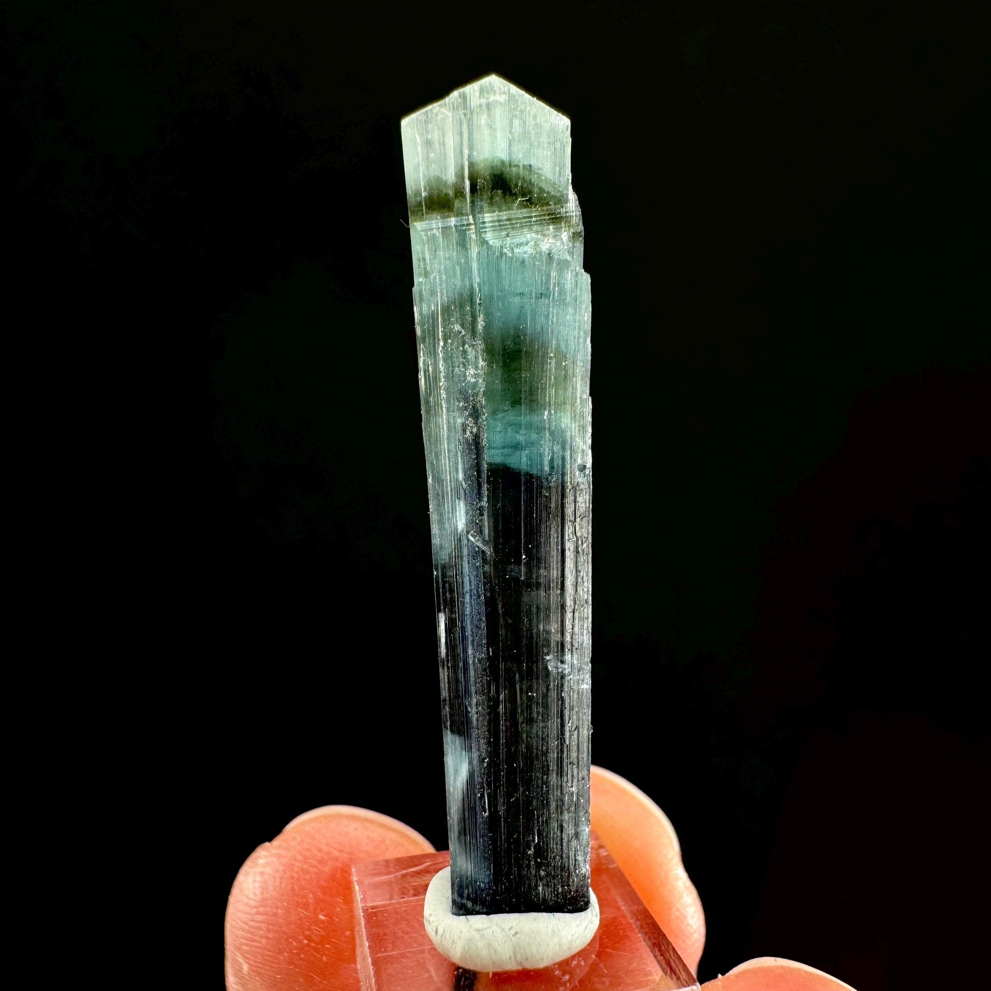 Indicolite Tourmaline Crystal | Natural Blue-Green Mineral Specimen from Pakistan