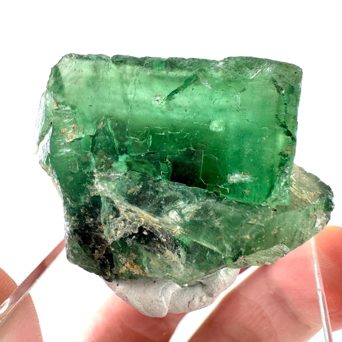 Okorusu Fluorite | green crystal cluster, mineral specimen from Namibia