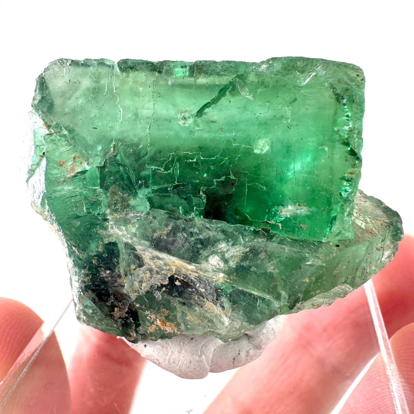 Okorusu Fluorite | green crystal cluster, mineral specimen from Namibia