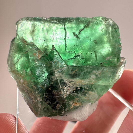 Okorusu Fluorite | green crystal cluster, mineral specimen from Namibia