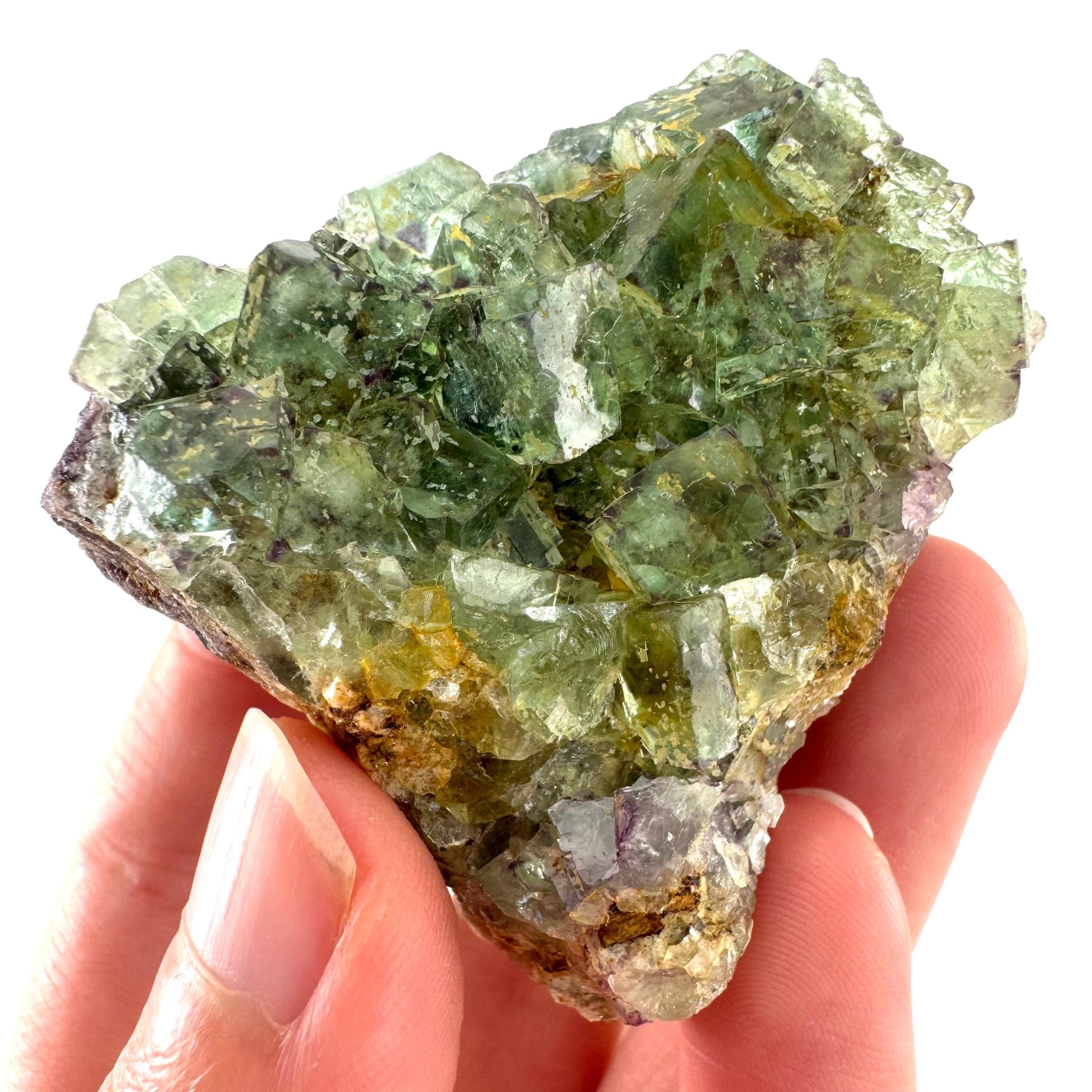 Okorusu Fluorite | green crystal cluster, mineral specimen from Namibia
