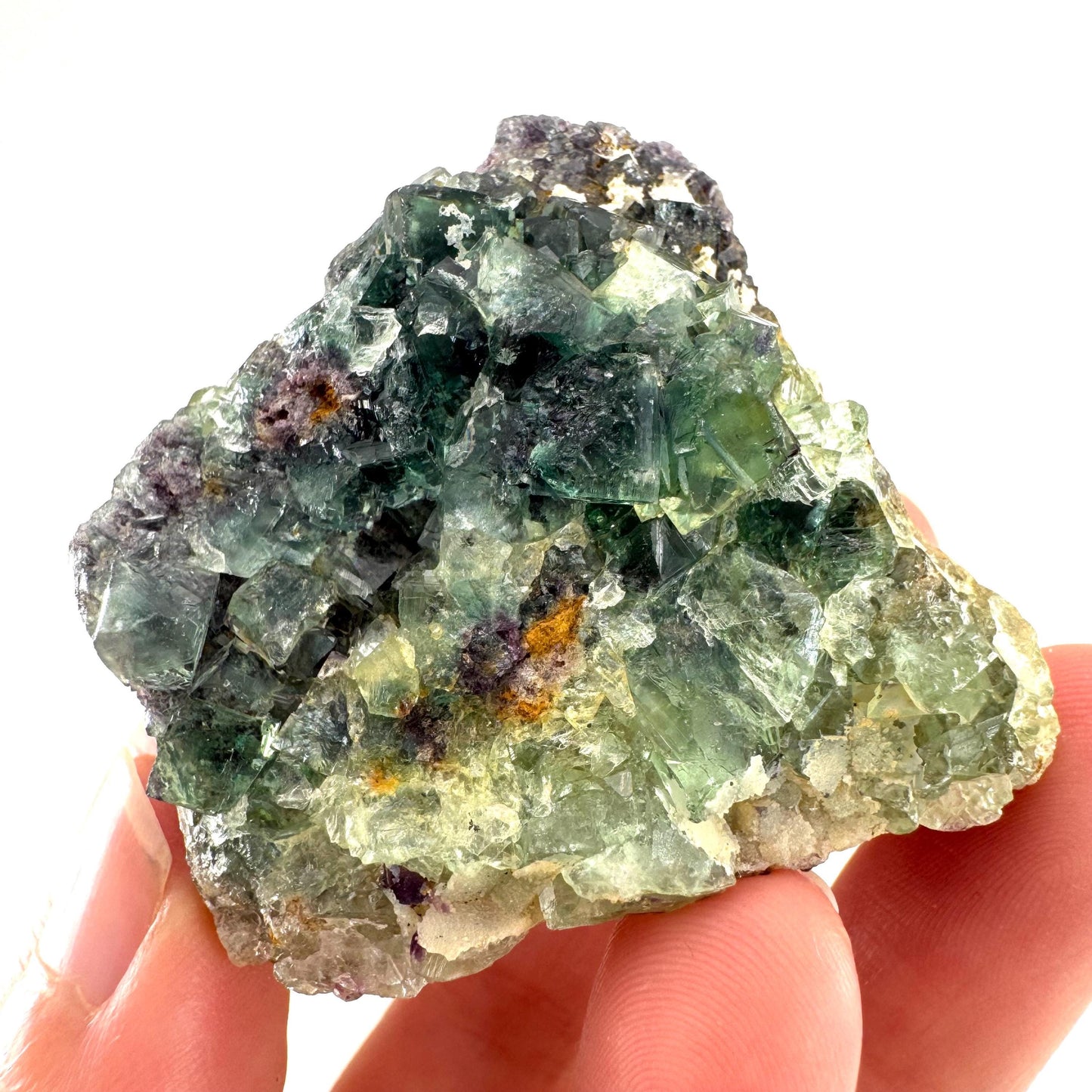 Okorusu Fluorite | green crystal cluster, mineral specimen from Namibia