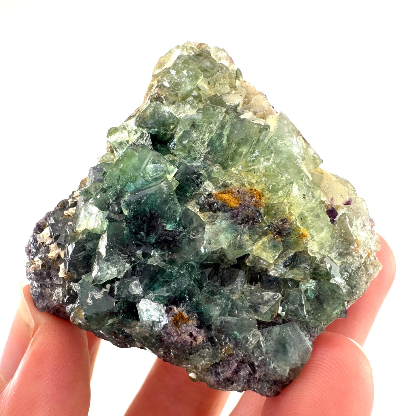 Okorusu Fluorite | green crystal cluster, mineral specimen from Namibia