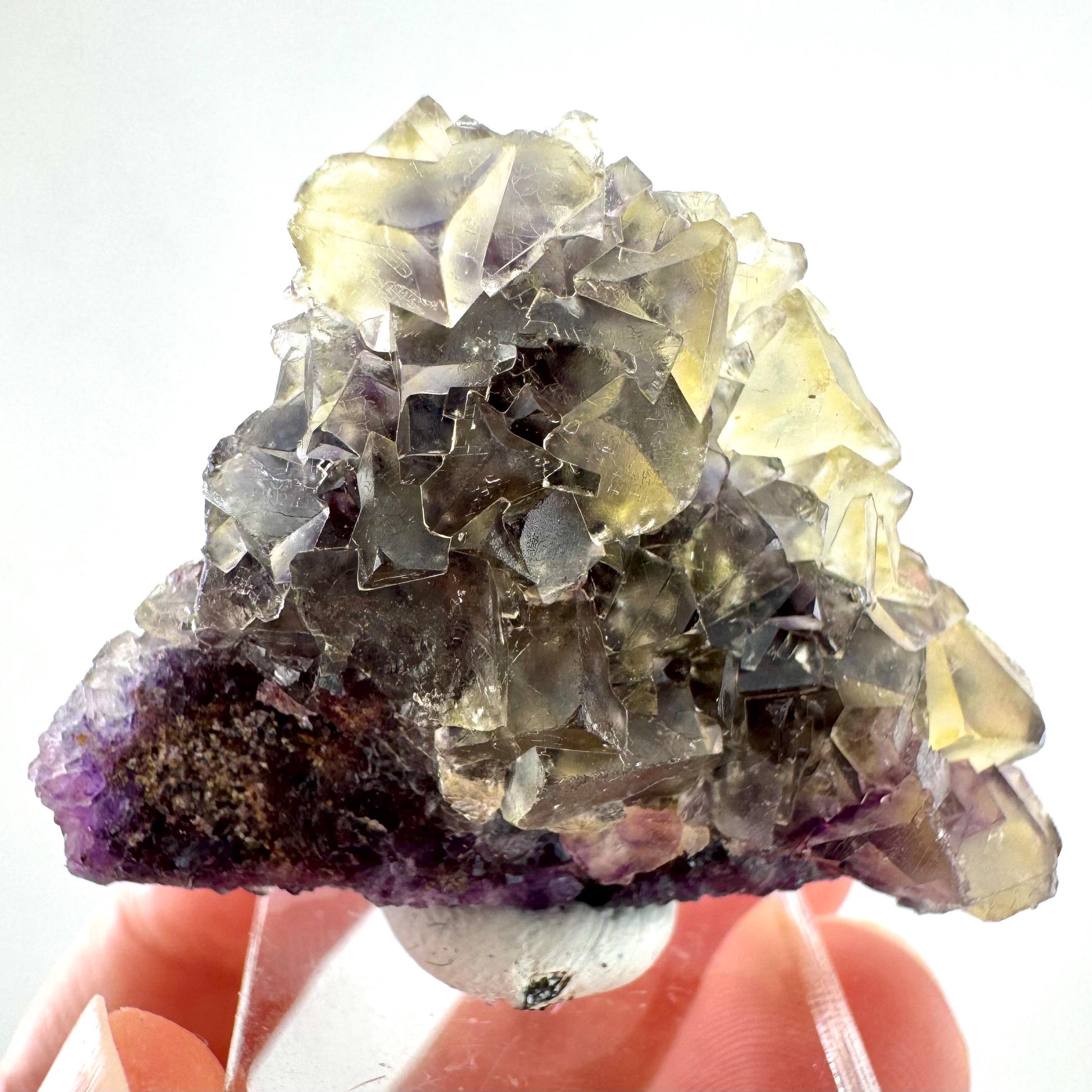 Okorusu Fluorite | “Honey Pocket” yellow crystal cluster, mineral specimen from Namibia