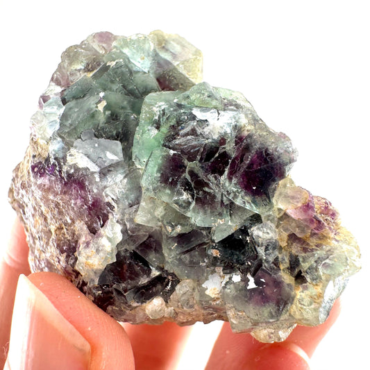 Okorusu Fluorite | green & purple crystal cluster, mineral specimen from Namibia
