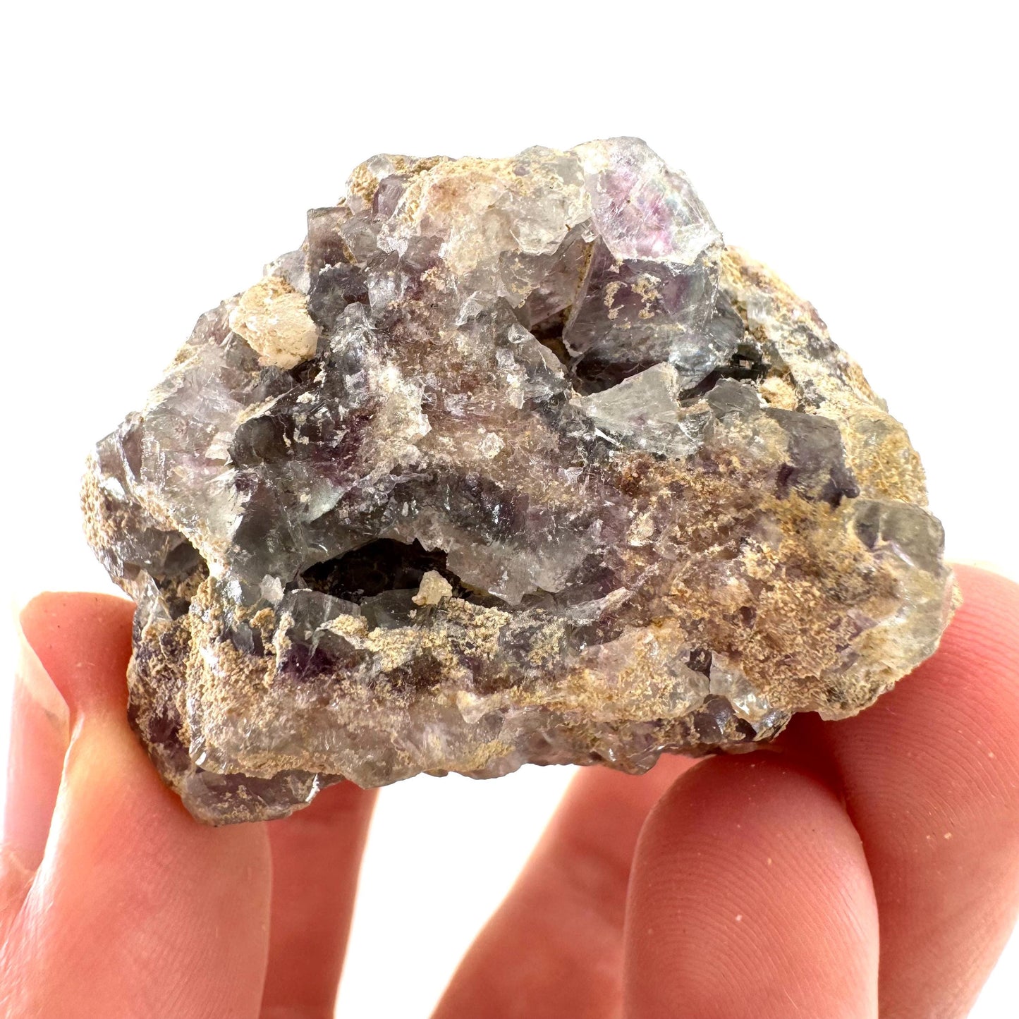 Okorusu Fluorite | green & purple crystal cluster, mineral specimen from Namibia