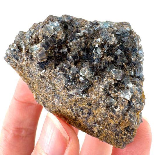 Okorusu Fluorite | blue crystal cluster, mineral specimen from Namibia