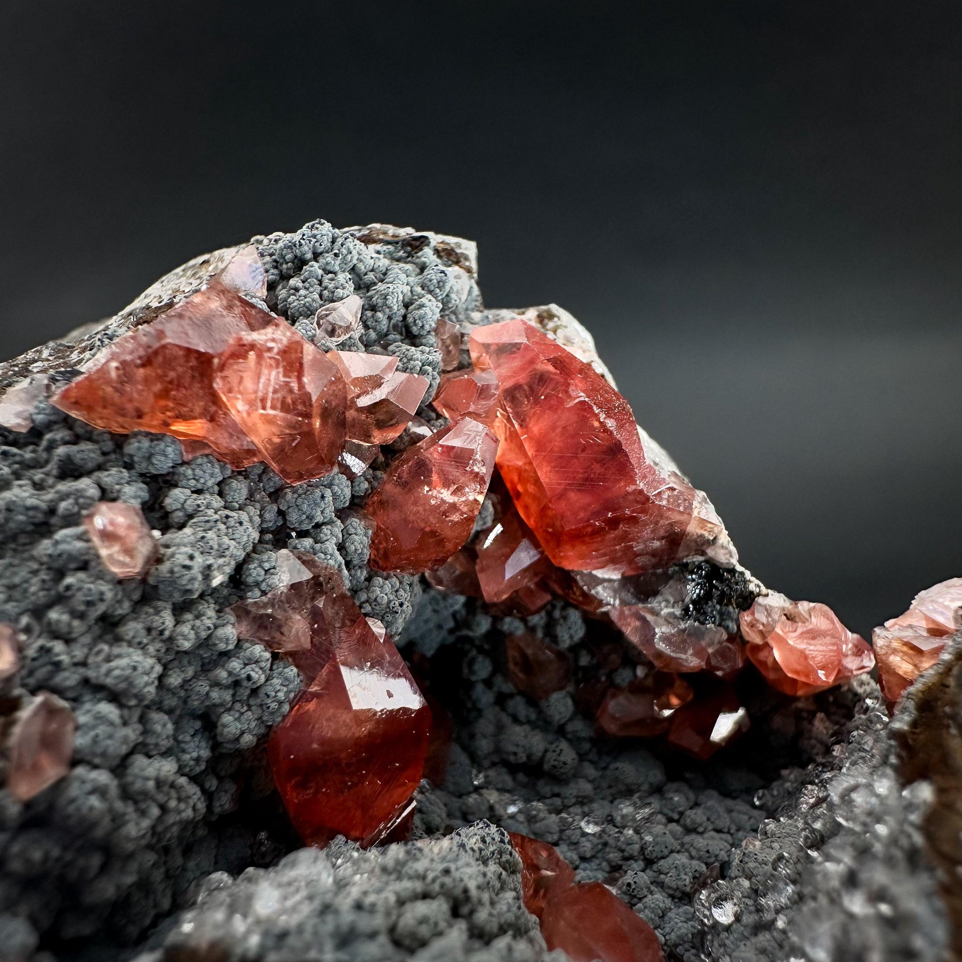 Rhodochrosite with Calcite & Goethite | natural crystal, rare mineral specimen from Peru