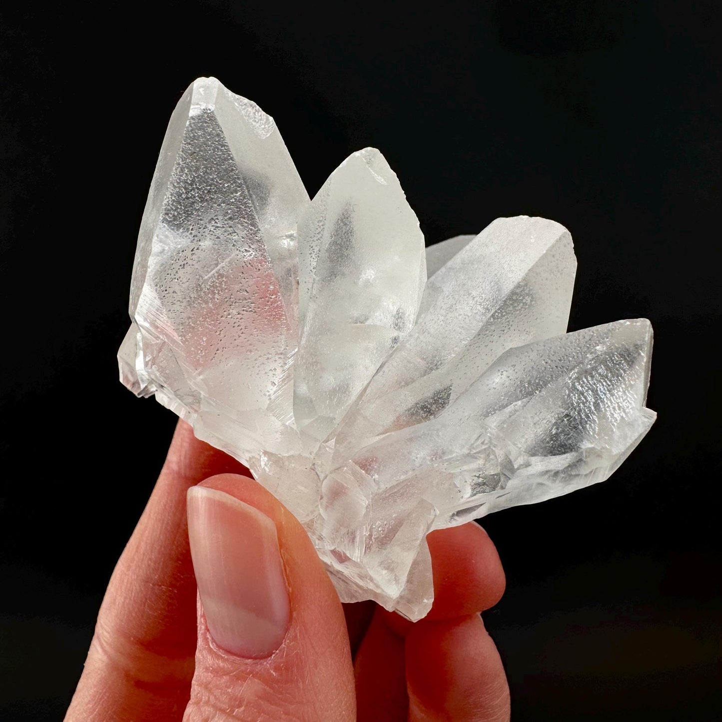 Ice Calcite | clear crystal cluster, raw natural mineral specimen