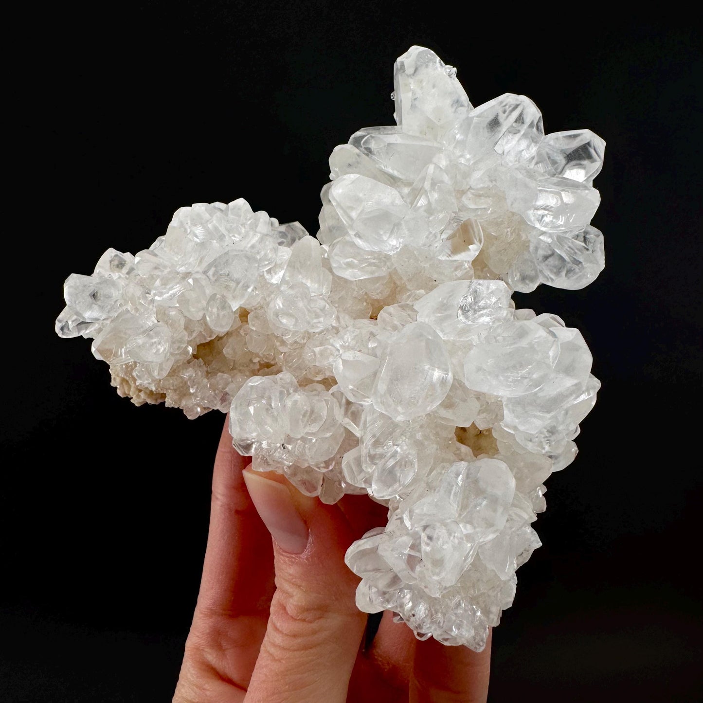 Ice Calcite | clear crystal cluster, raw natural mineral specimen