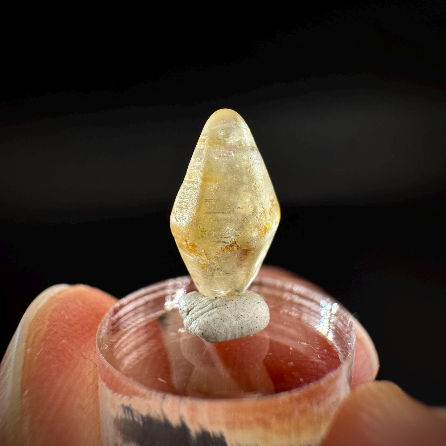 Ceylon Sapphire | natural yellow crystal, uncut raw sapphire, mineral specimen from Sri Lanka