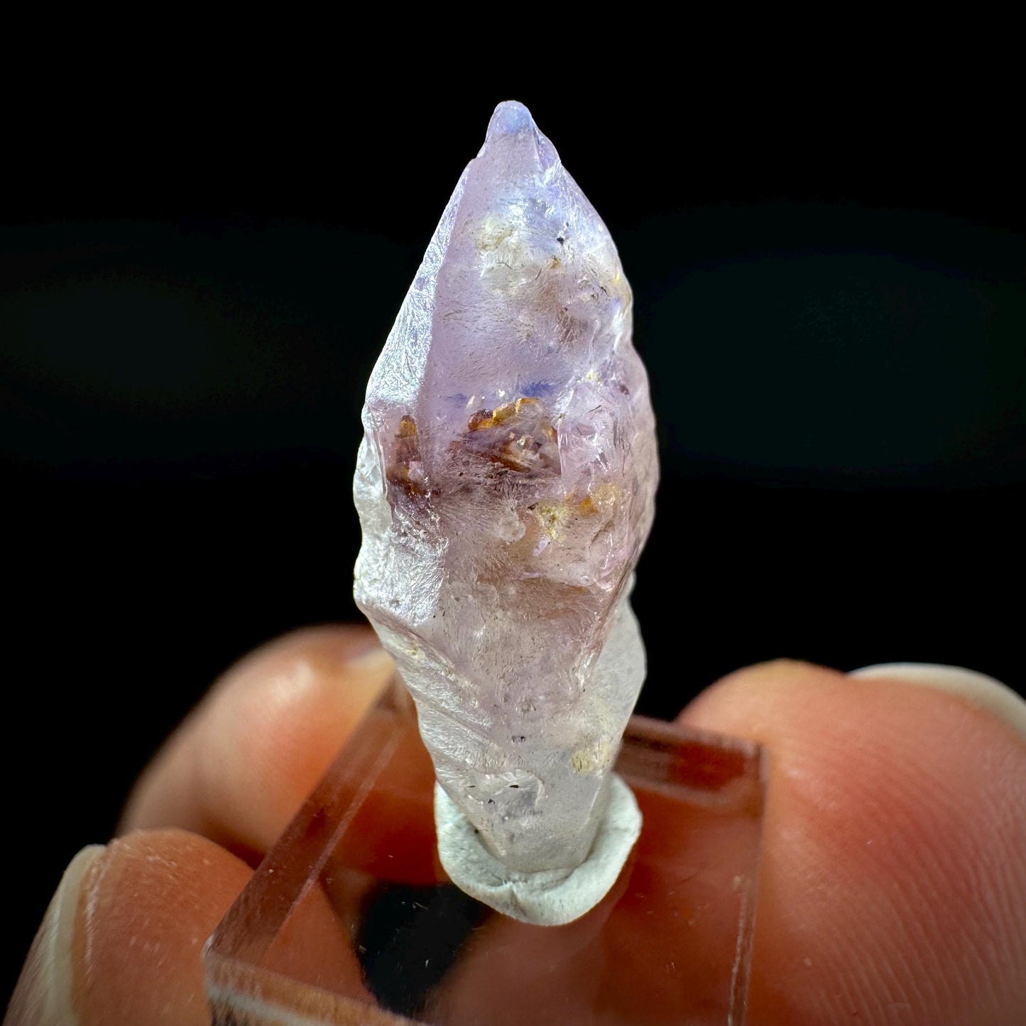 Ceylon Sapphire | natural lilac crystal, uncut raw sapphire, mineral specimen from Sri Lanka
