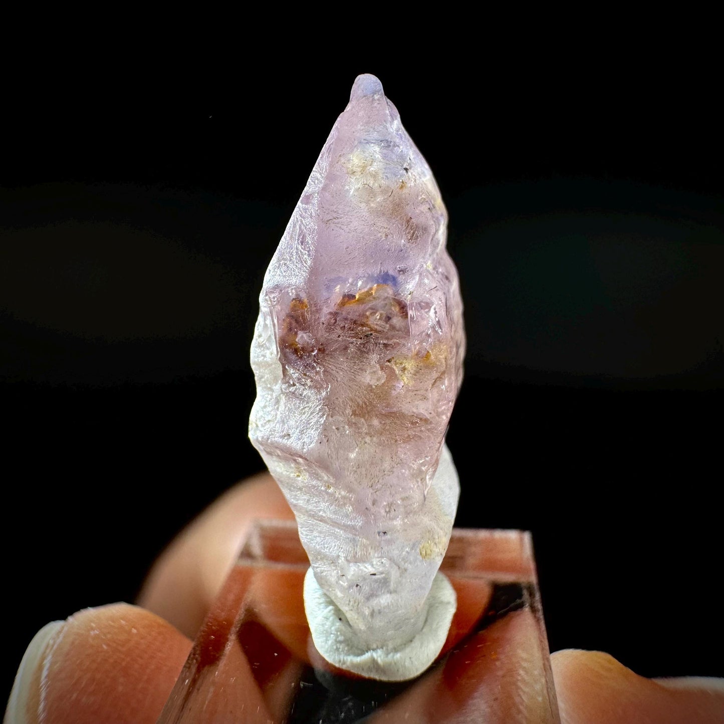 Ceylon Sapphire | natural lilac crystal, uncut raw sapphire, mineral specimen from Sri Lanka