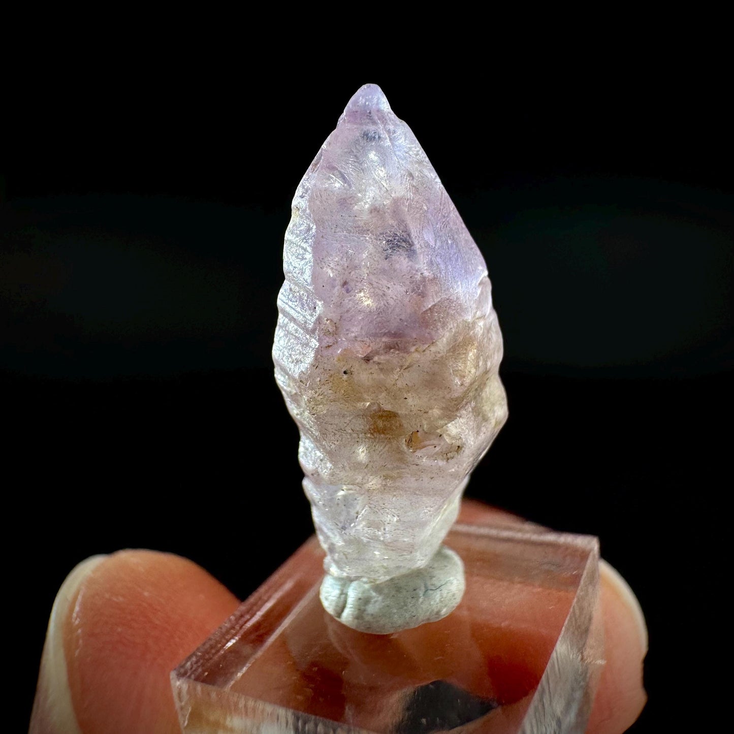 Ceylon Sapphire | natural lilac crystal, uncut raw sapphire, mineral specimen from Sri Lanka