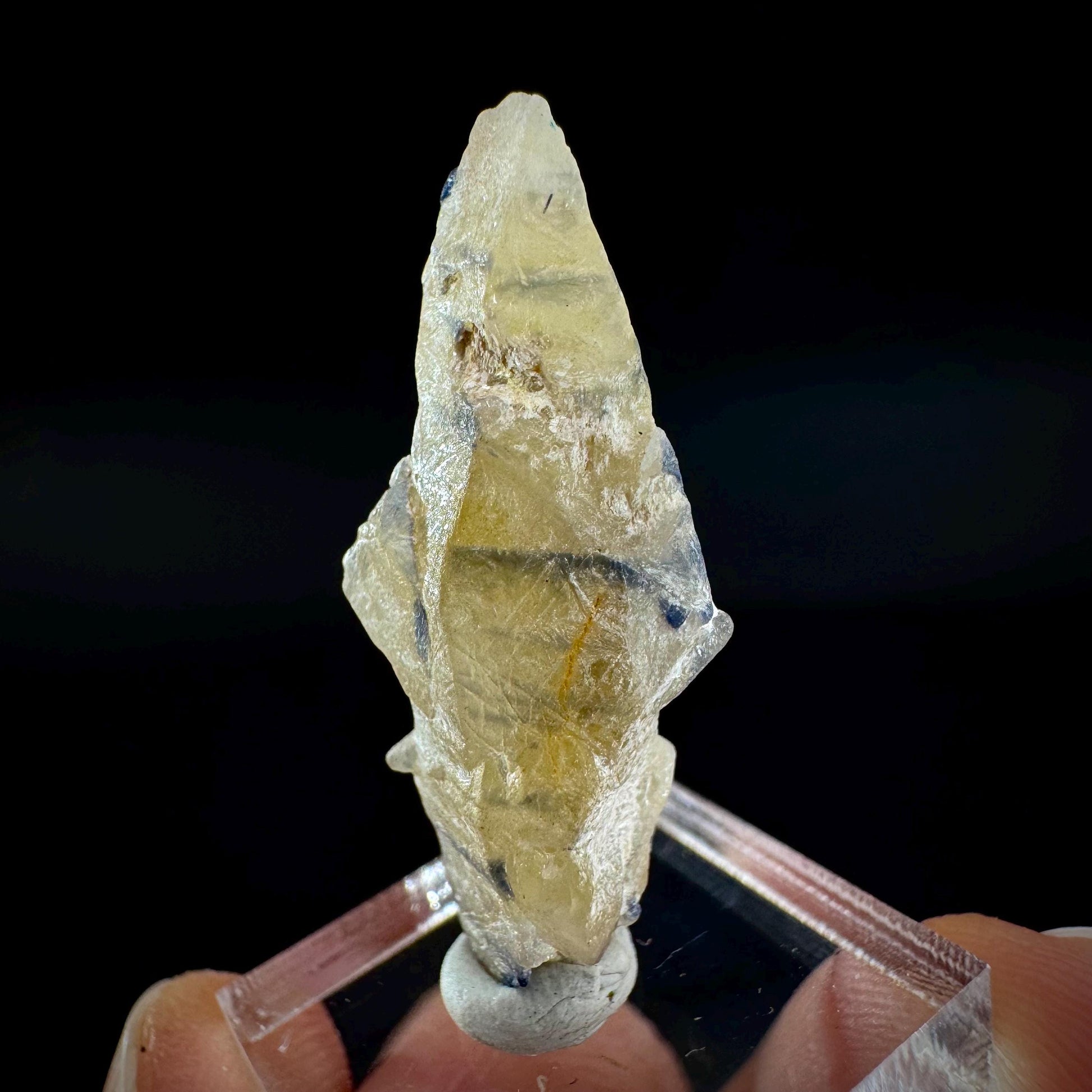 Ceylon Sapphire | natural bi-color blue crystal, uncut raw sapphire, mineral specimen from Sri Lanka